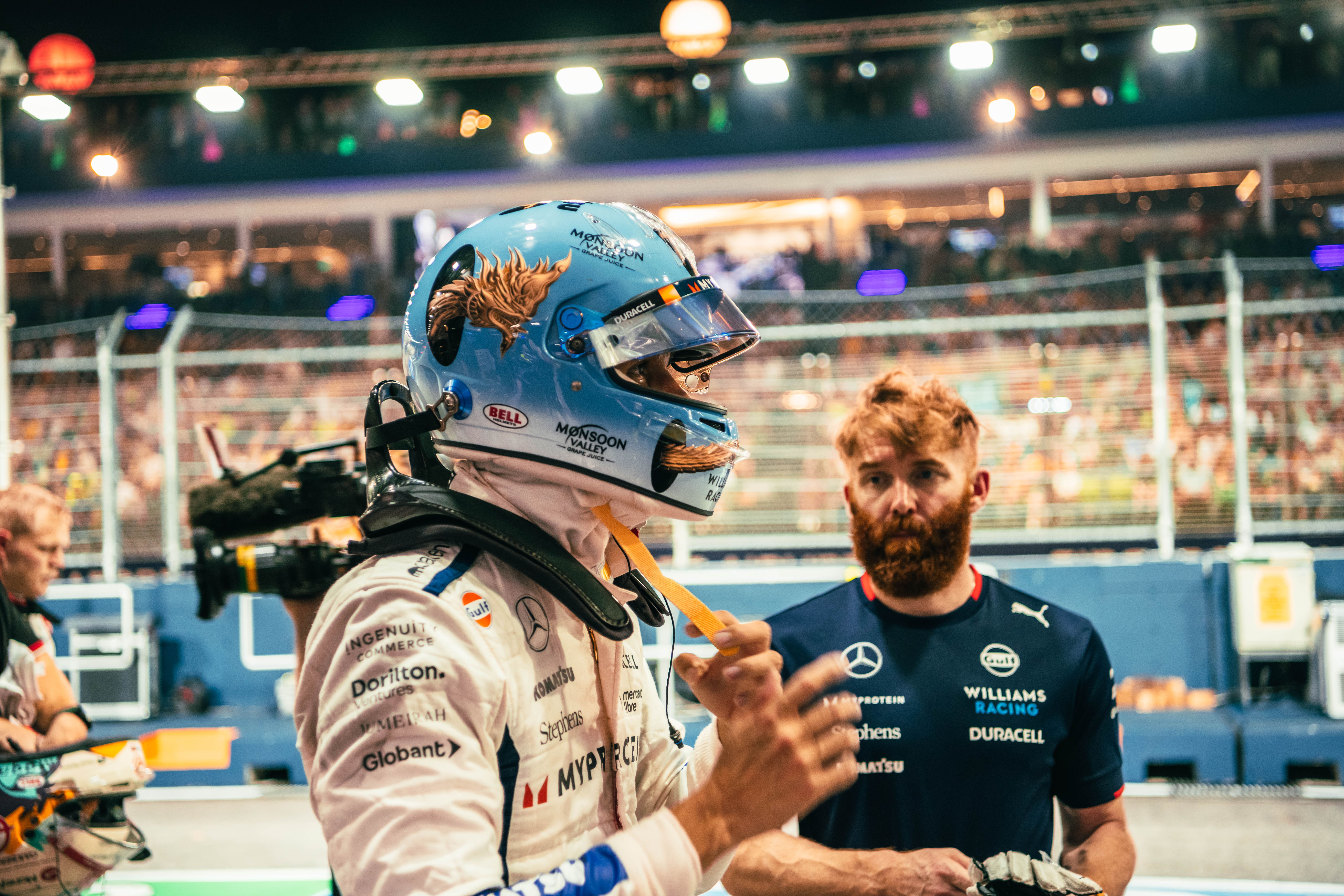 A special helmet for a home from home race