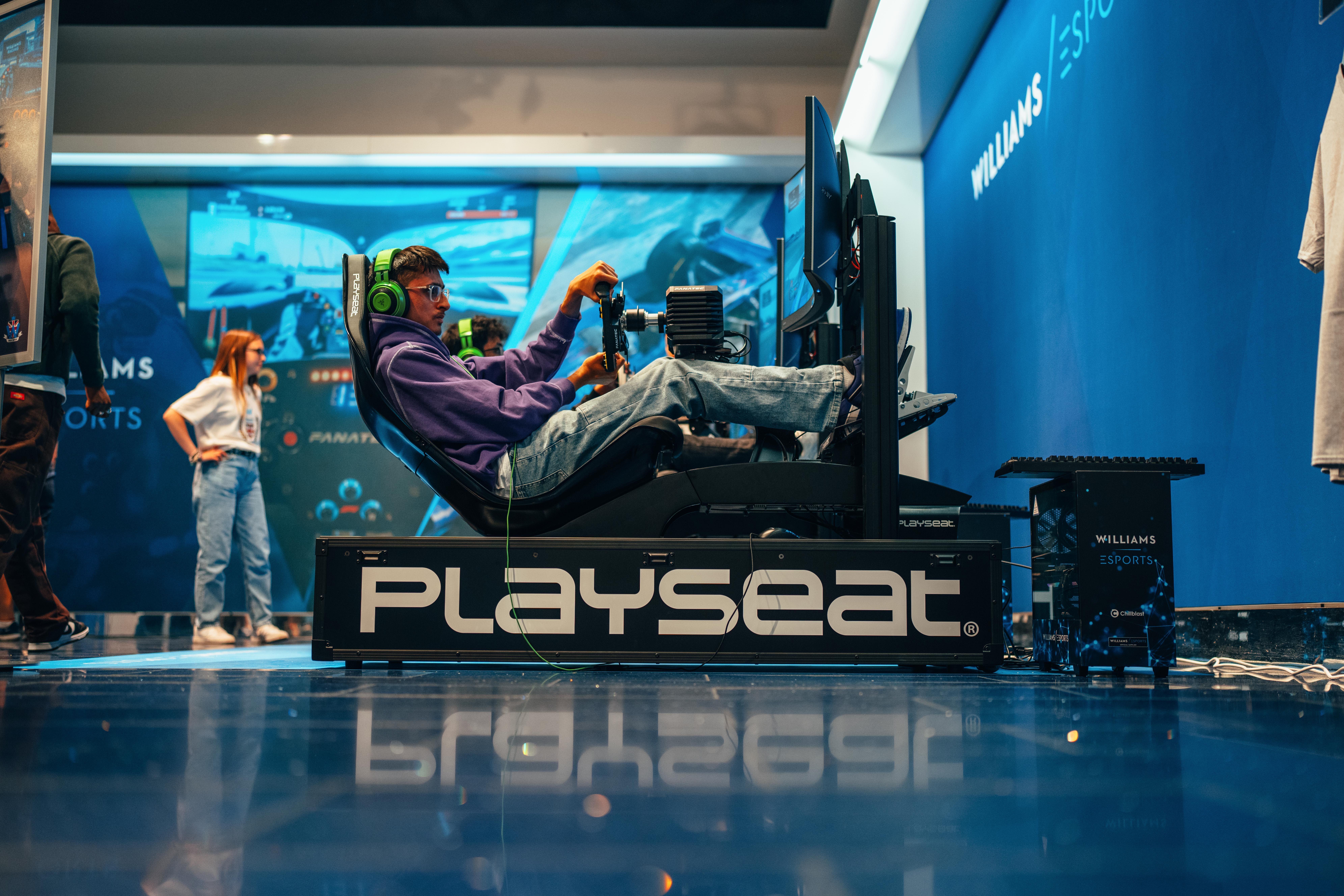 Can you set a hot lap on one of our five Esports rigs?