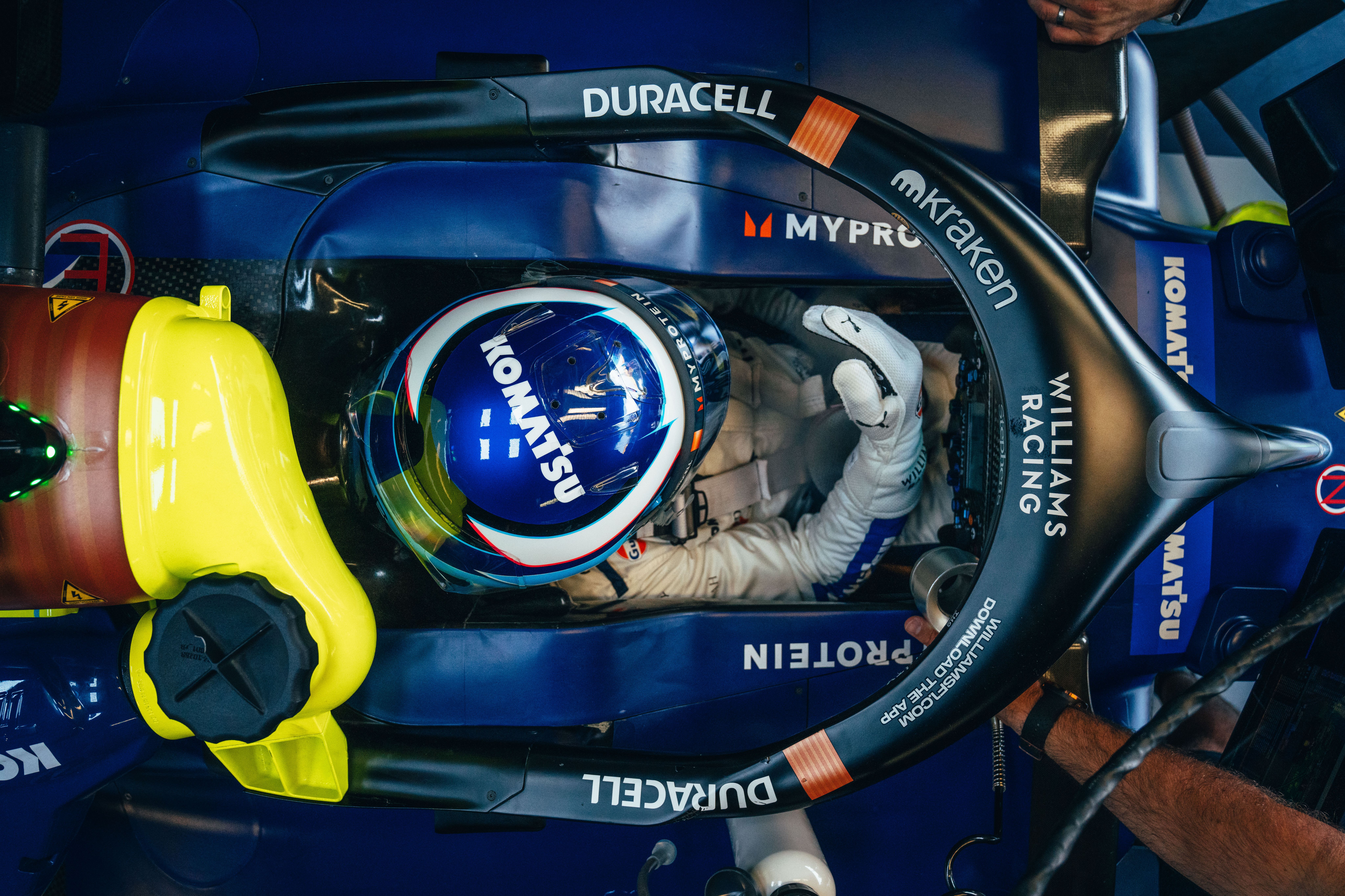 Sitting comfortably in the FW46.