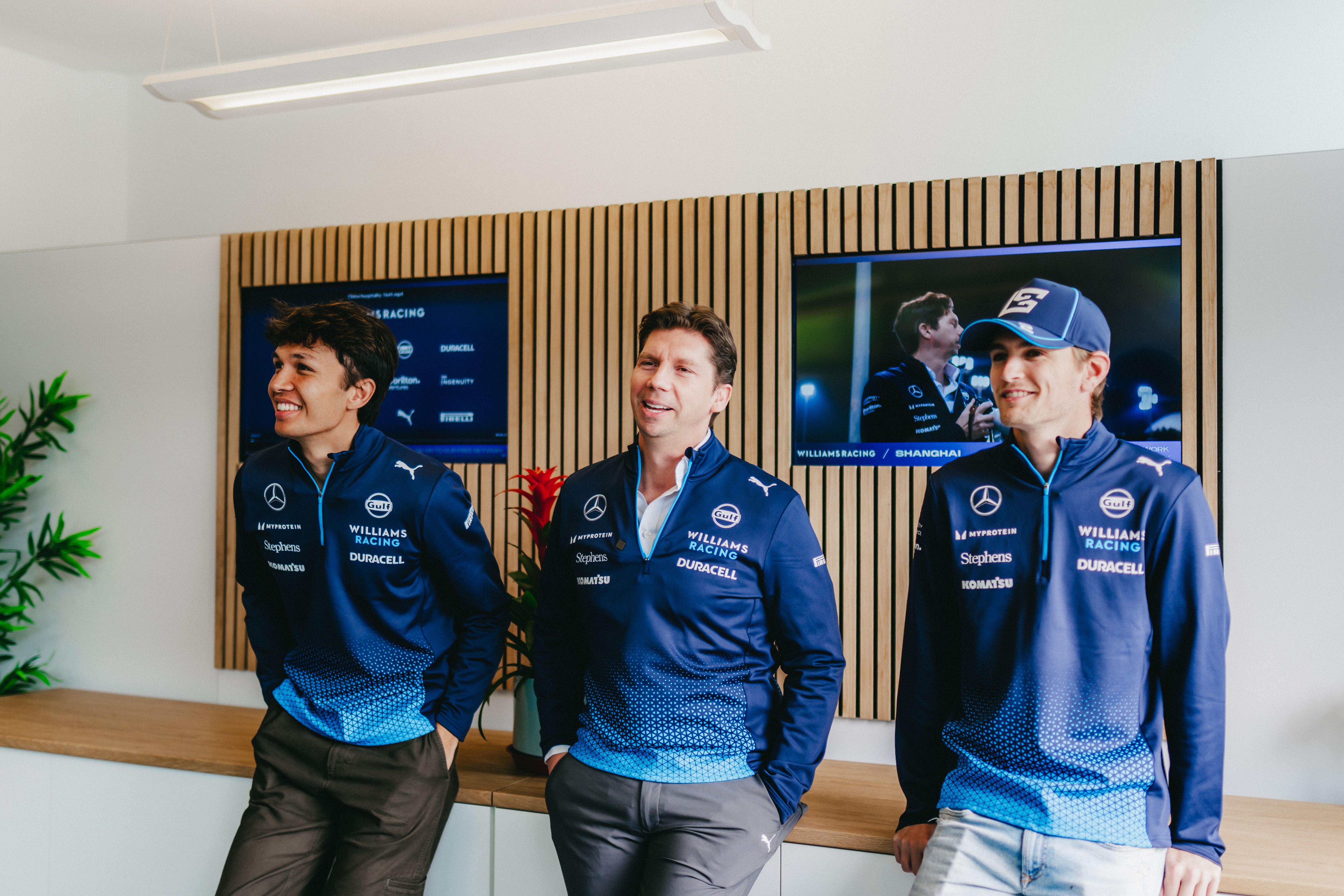 Alex, James, and Logan lead the Team Talk ahead of China.