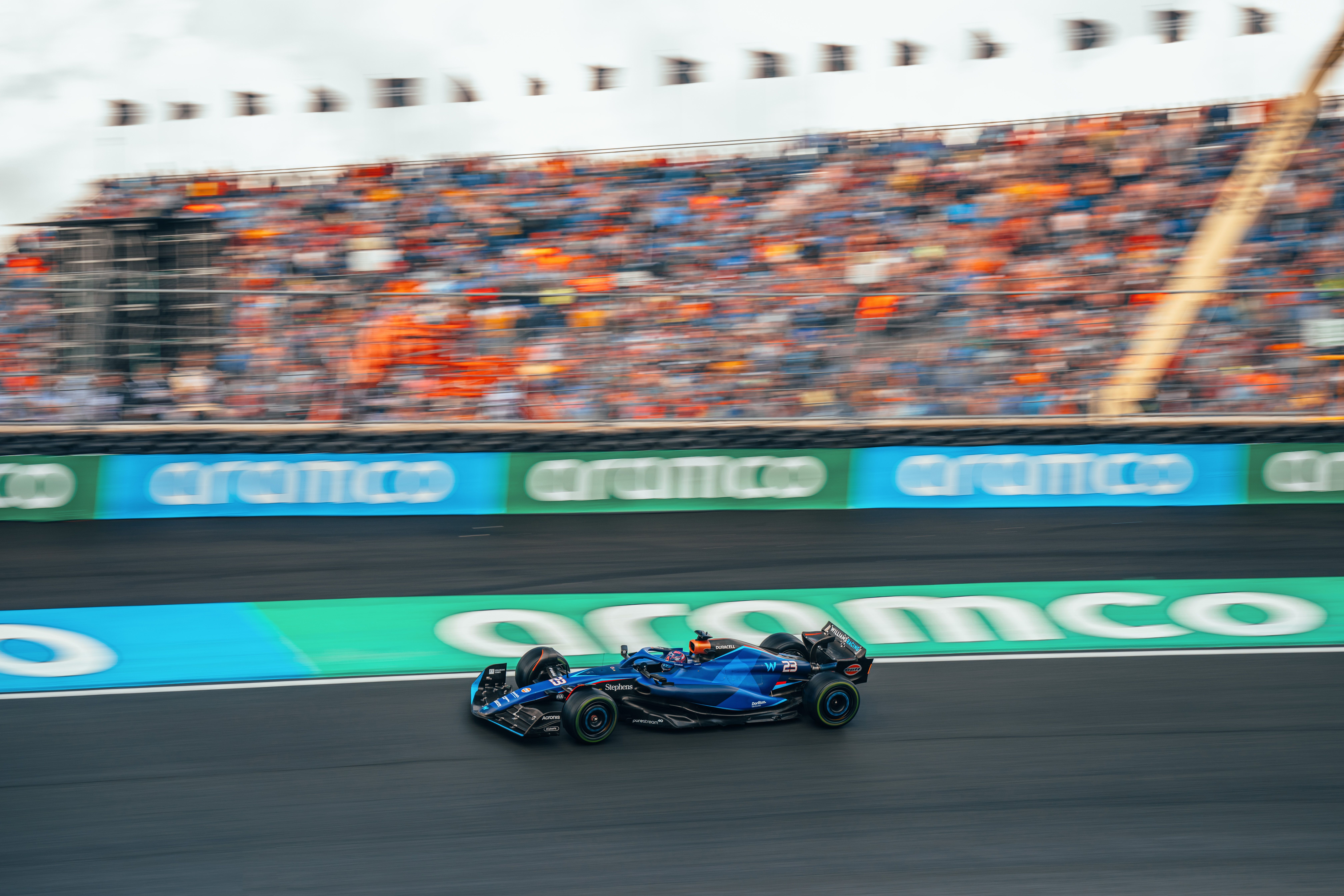 Riding the T3 banking.