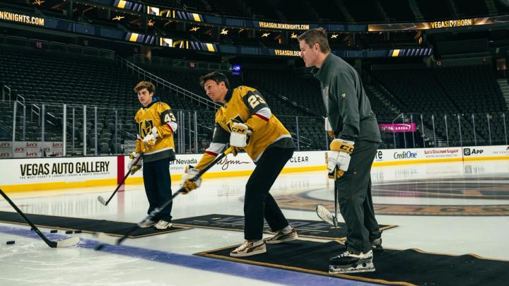 Alex and Franco went head-to-head in an Ice Hockey challenge with the Golden Knights in 2024