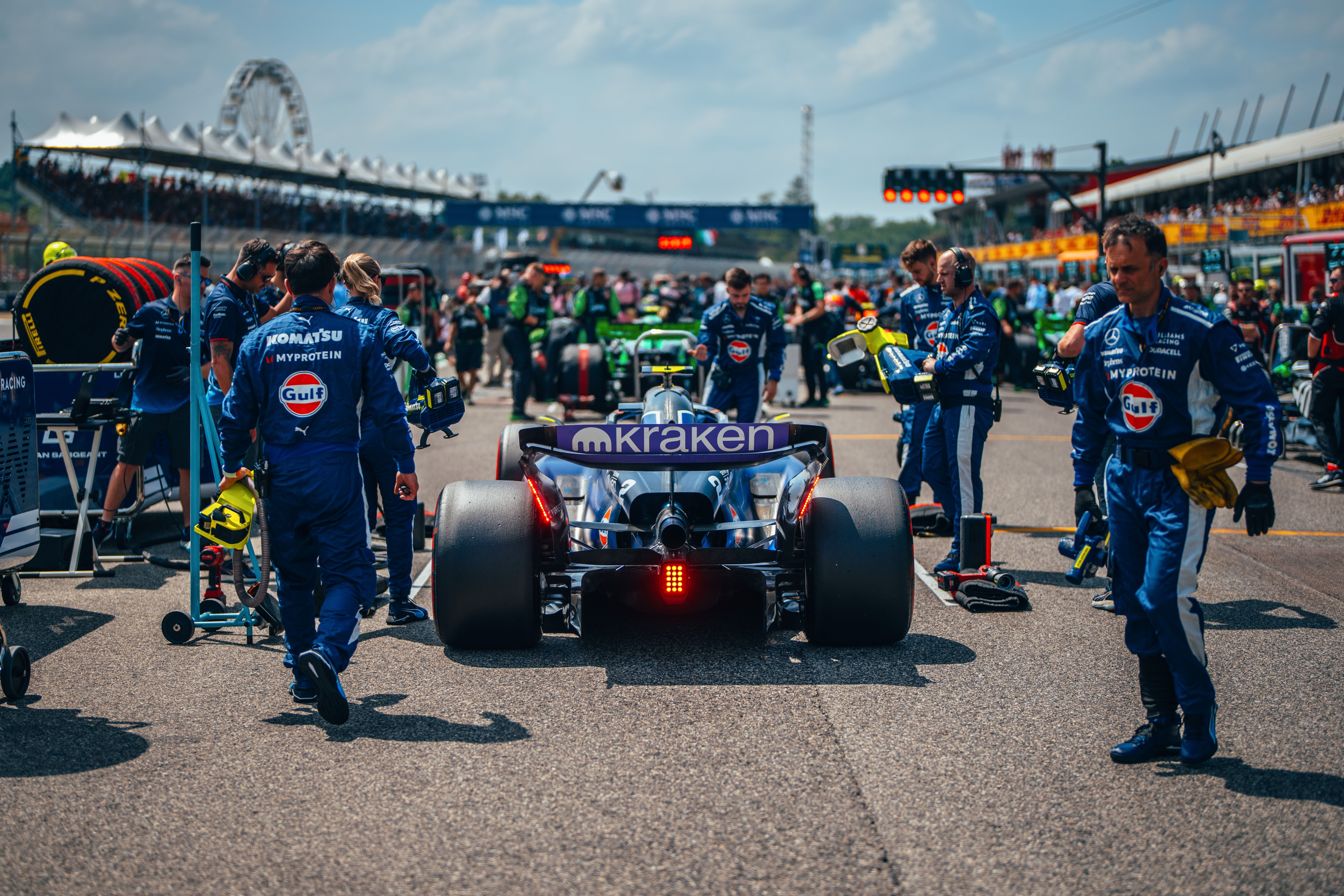 A grid view ahead of go time.