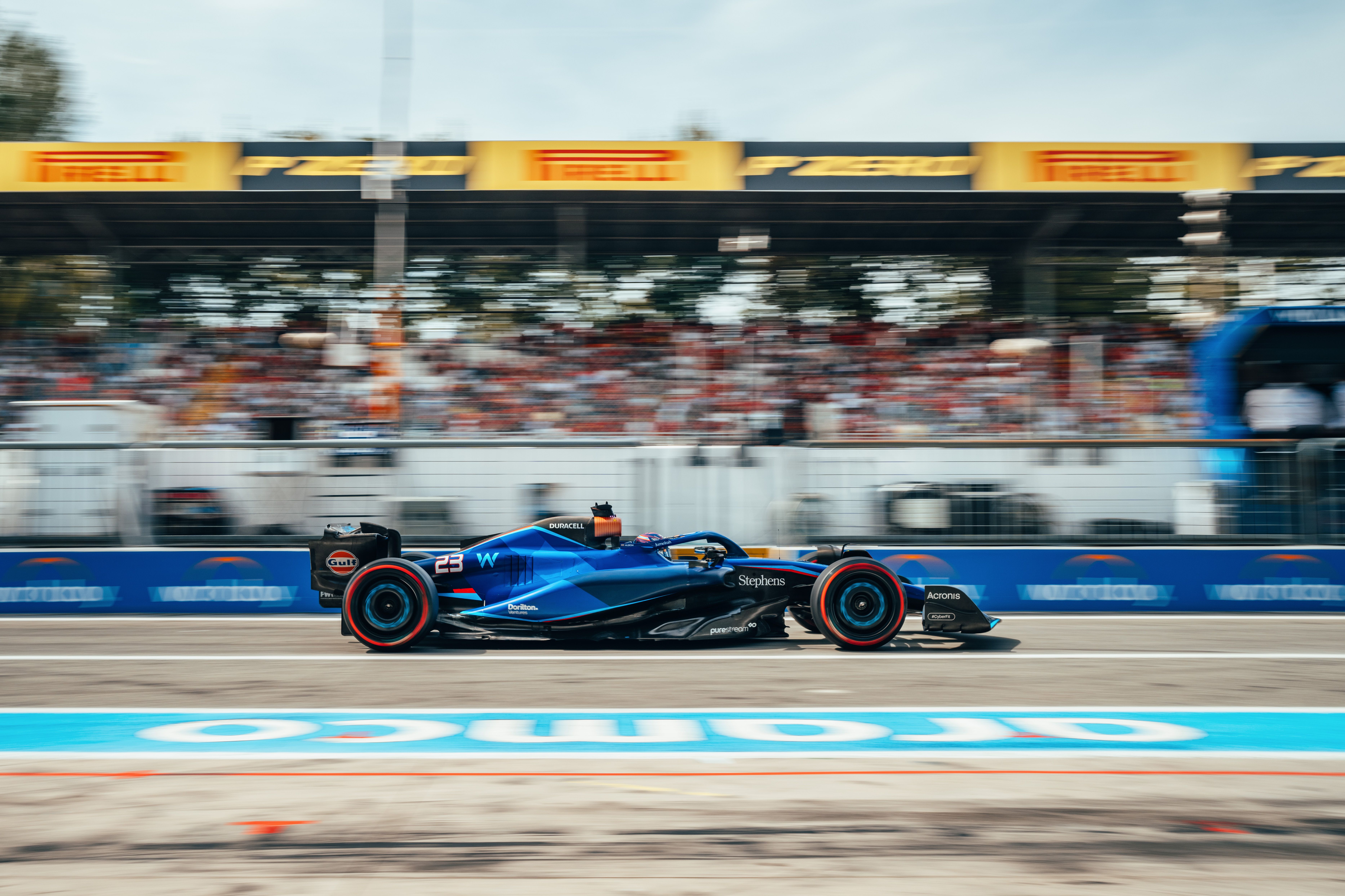 Alex heads out to prepare for the race start.