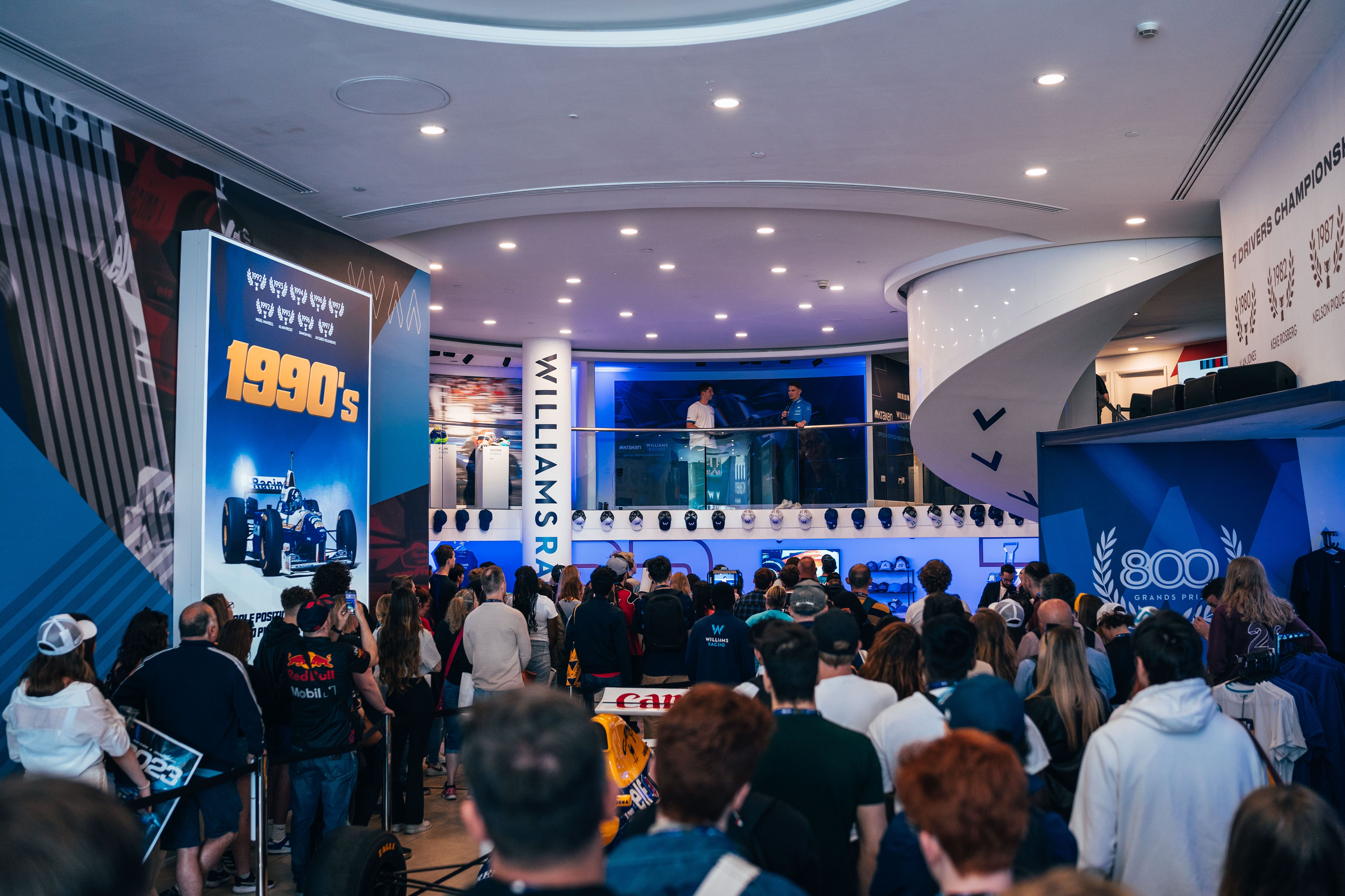 The view from the crowd.