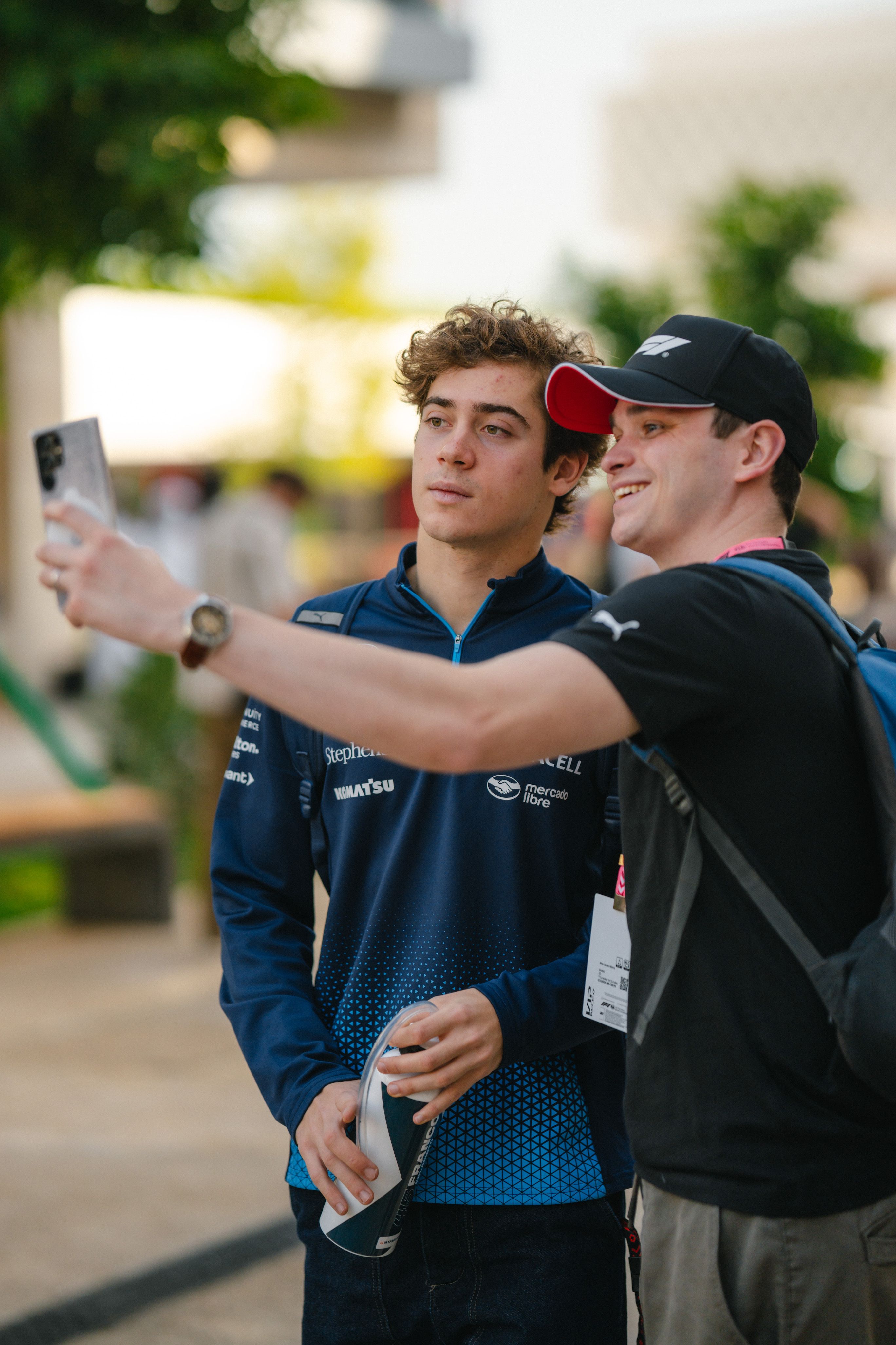 A fan gets a photo he won't forget with Franco.