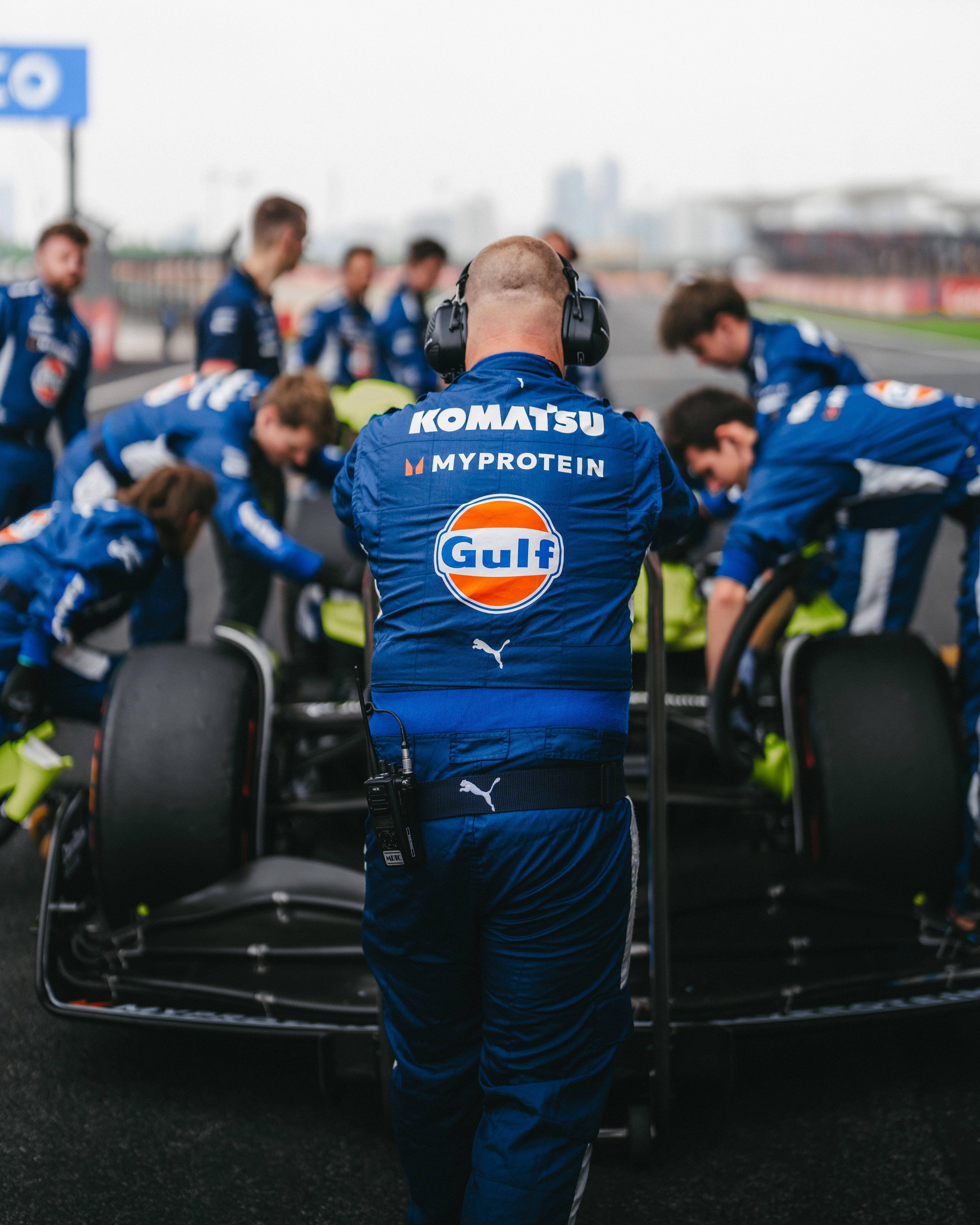 Last-minute preparations before lights out.