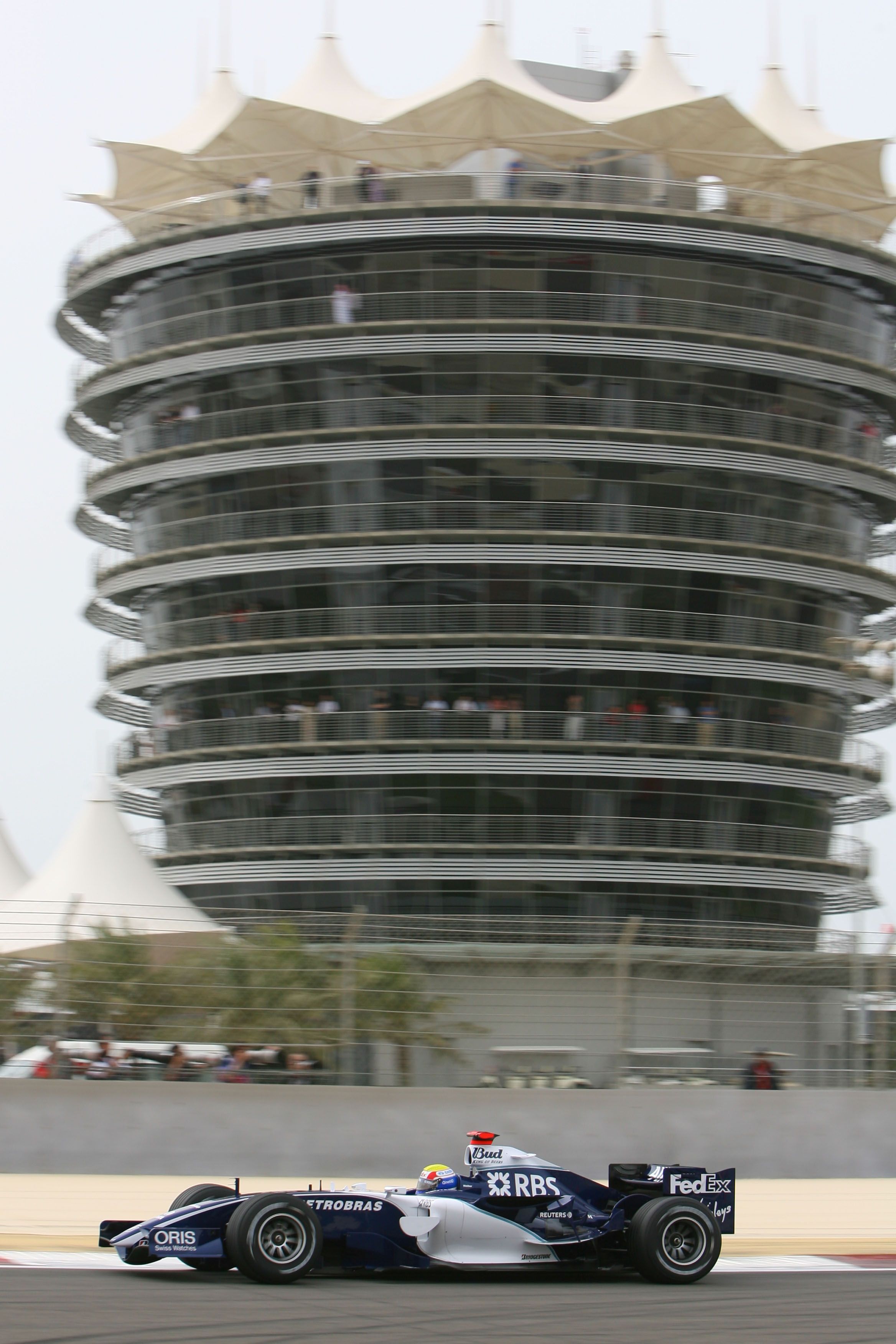 Mark Webber passes the tower in 2006.