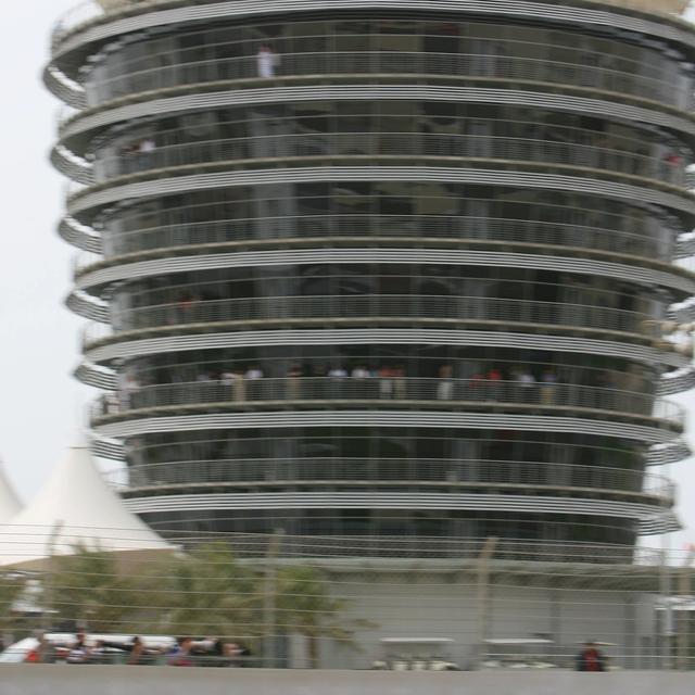 Mark Webber passes the tower in 2006.