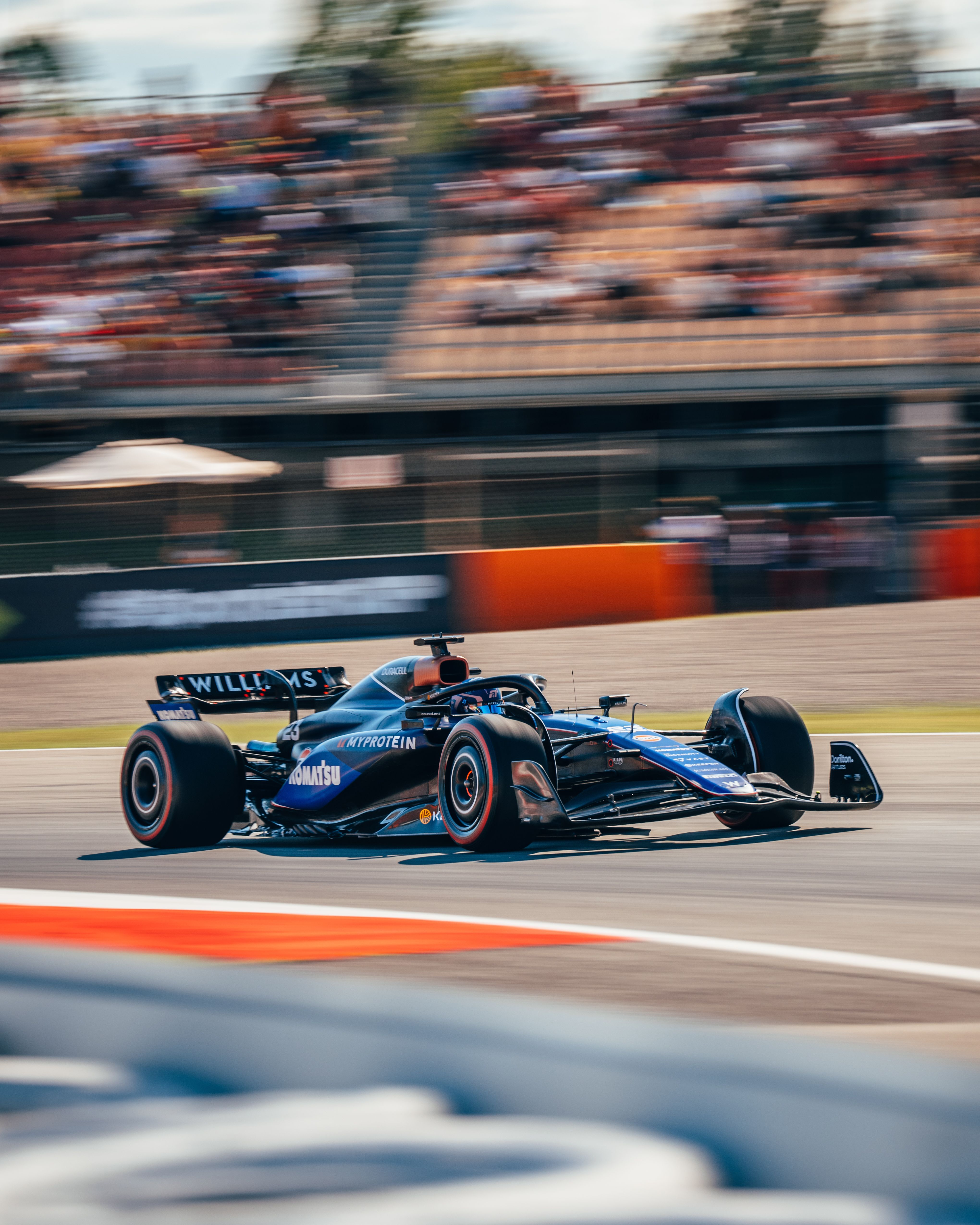 Foot to the floor from here to the line.