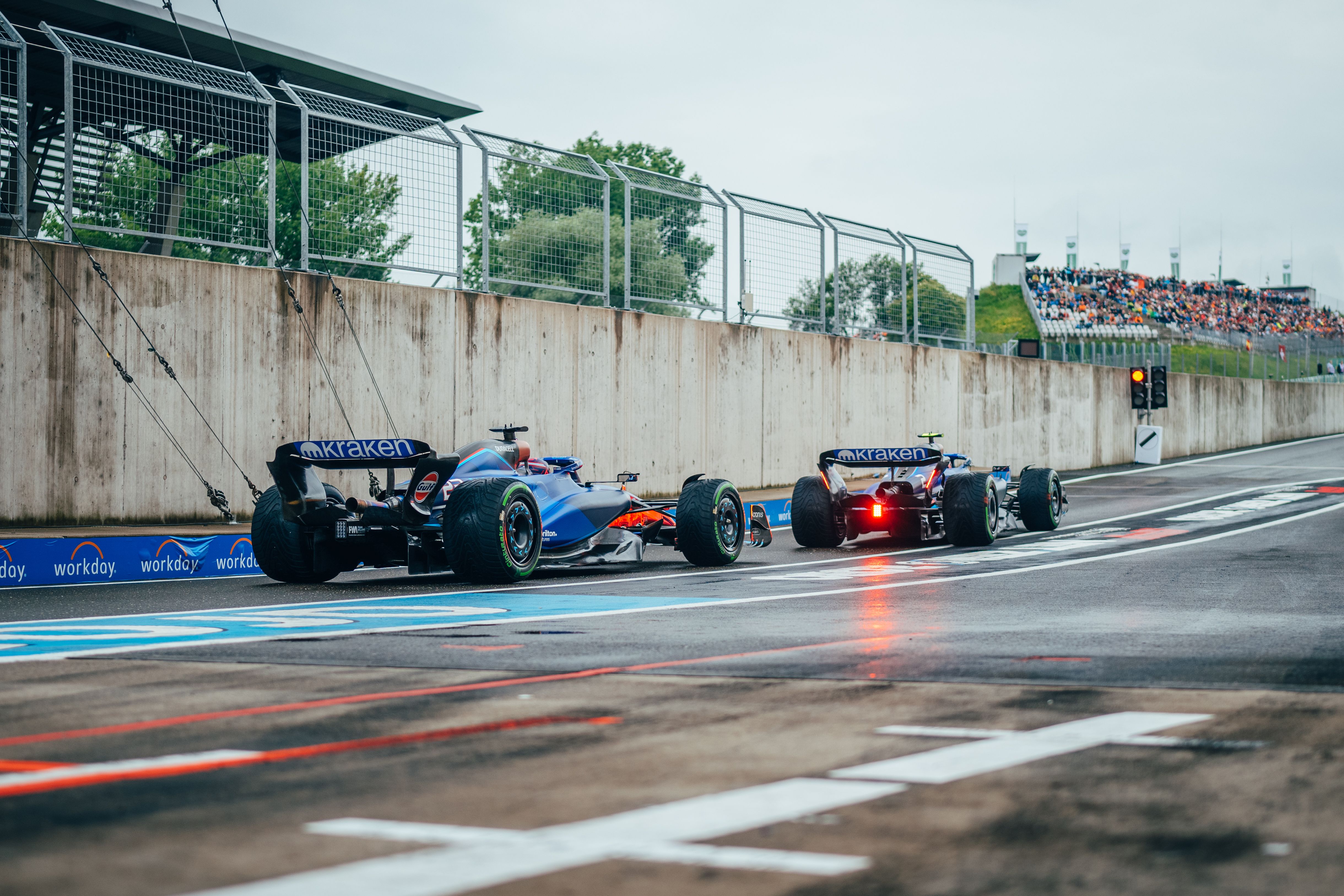 Intermediate tyres were the correct call to start the 24-lap race on.