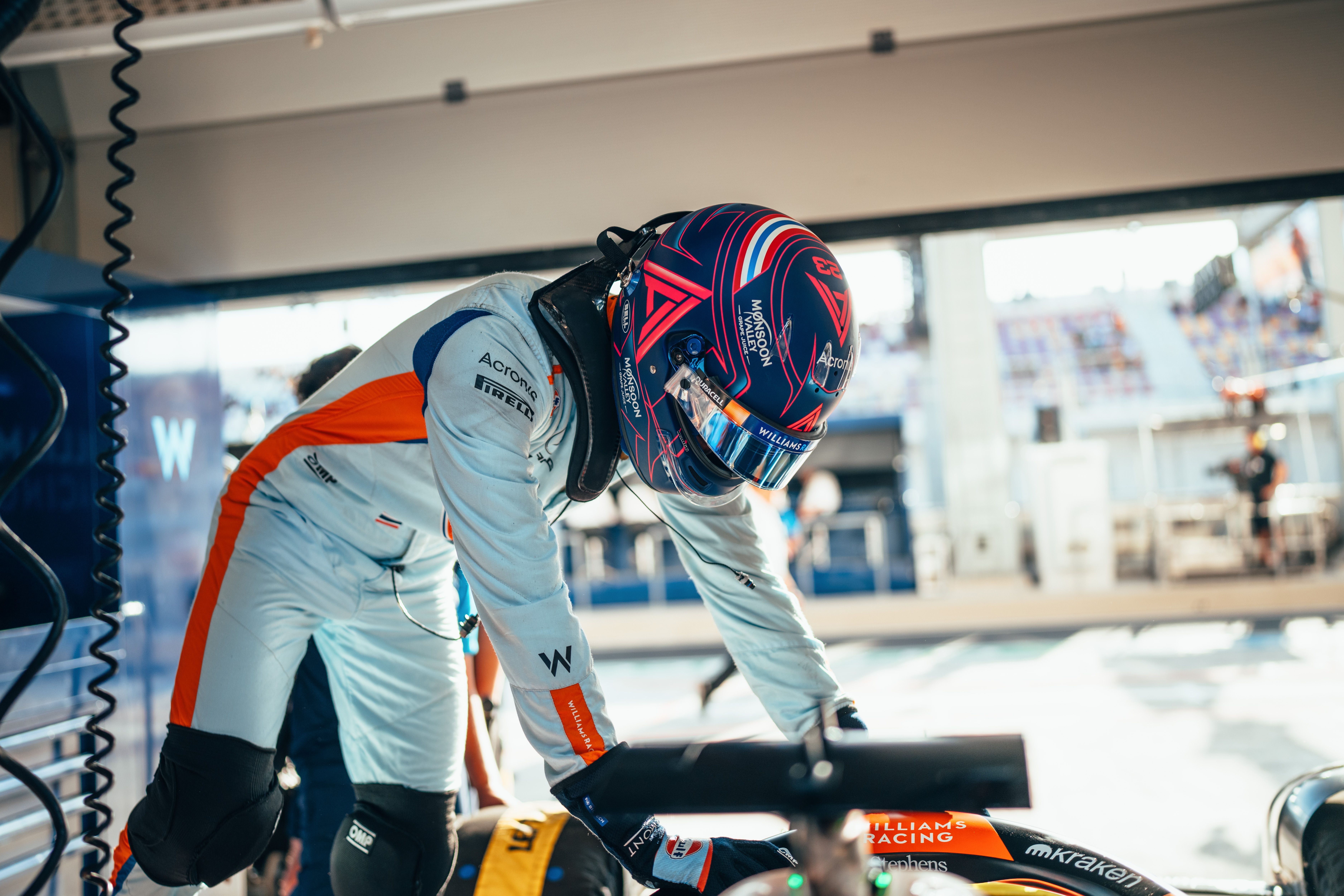 Climbing aboard for a first-ever 'familiarisation session'.