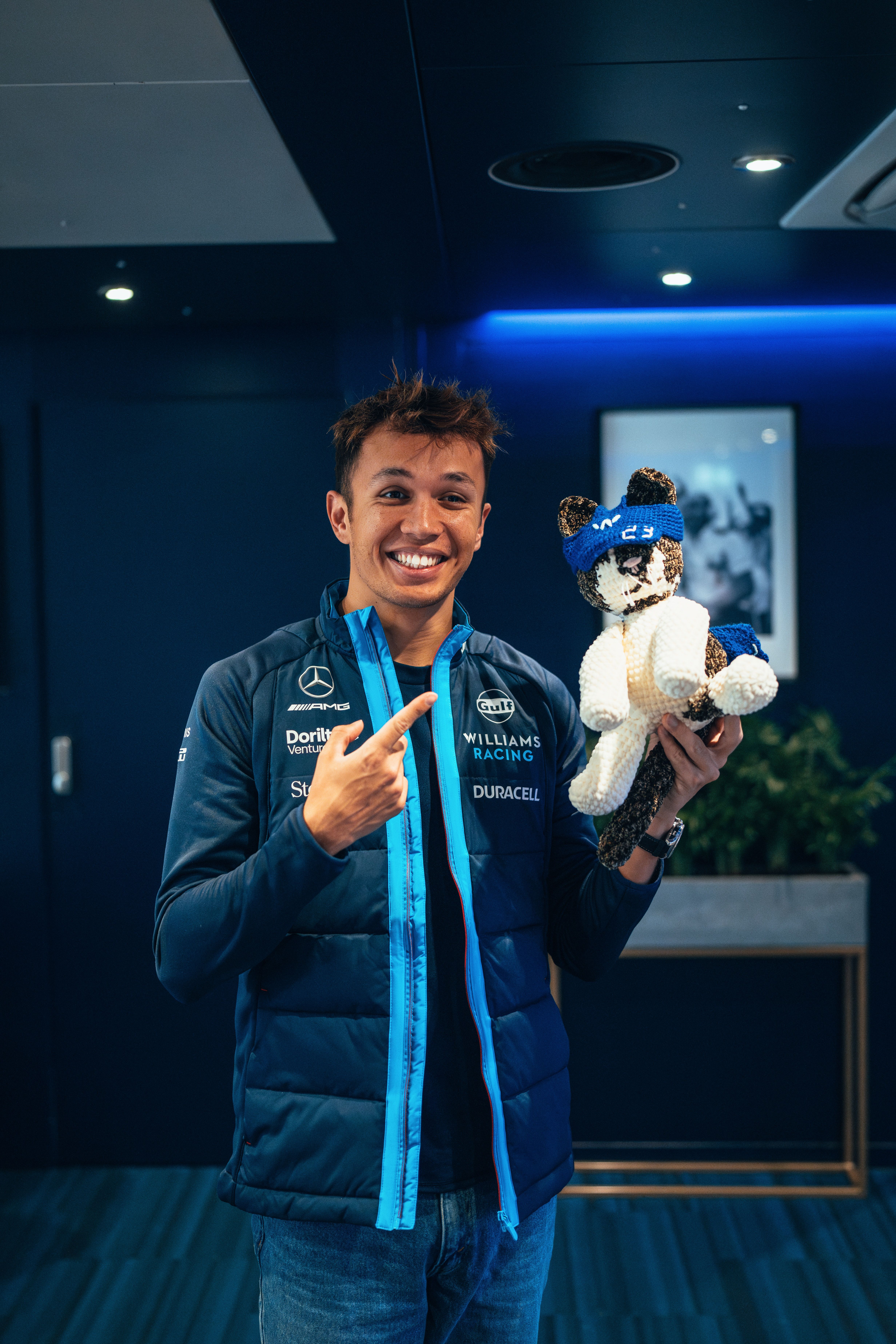 Alex and Horsey in the motorhome, a mega gift from a fan!