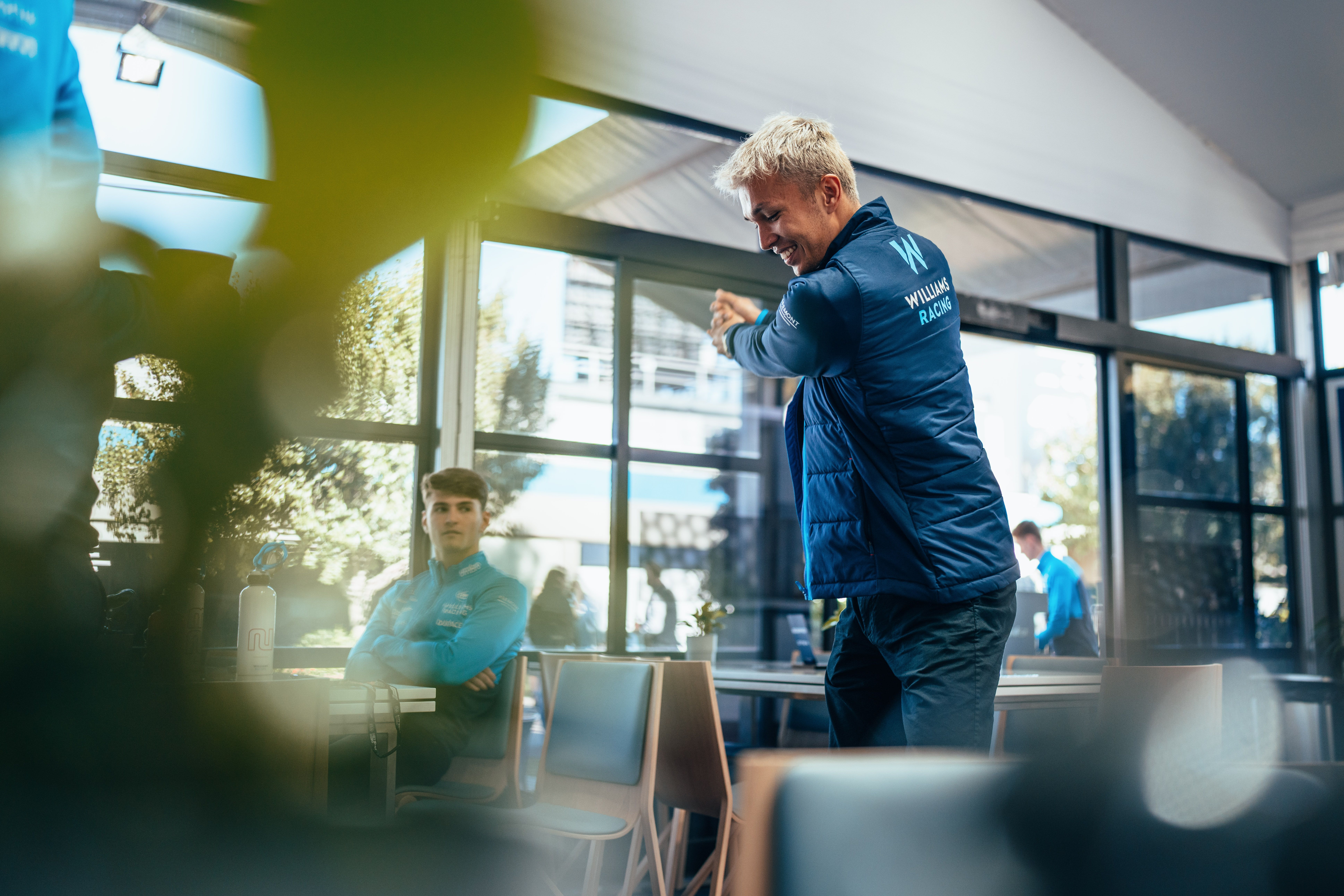 Alex showing Logan what he’ll be getting up to during the upcoming break pre-Baku.