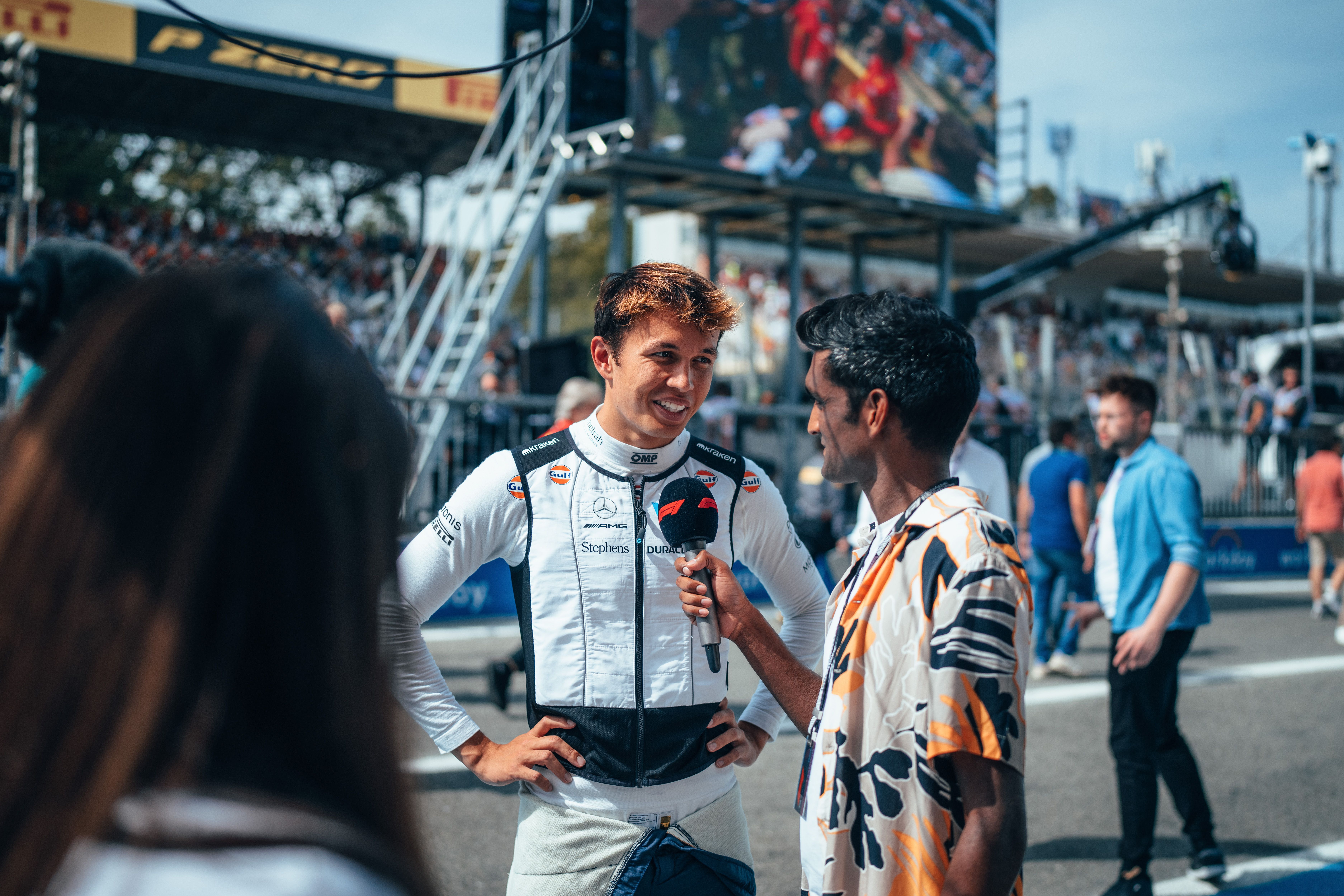 Our Thai star was in hot demand before and after Italy’s 51 laps.