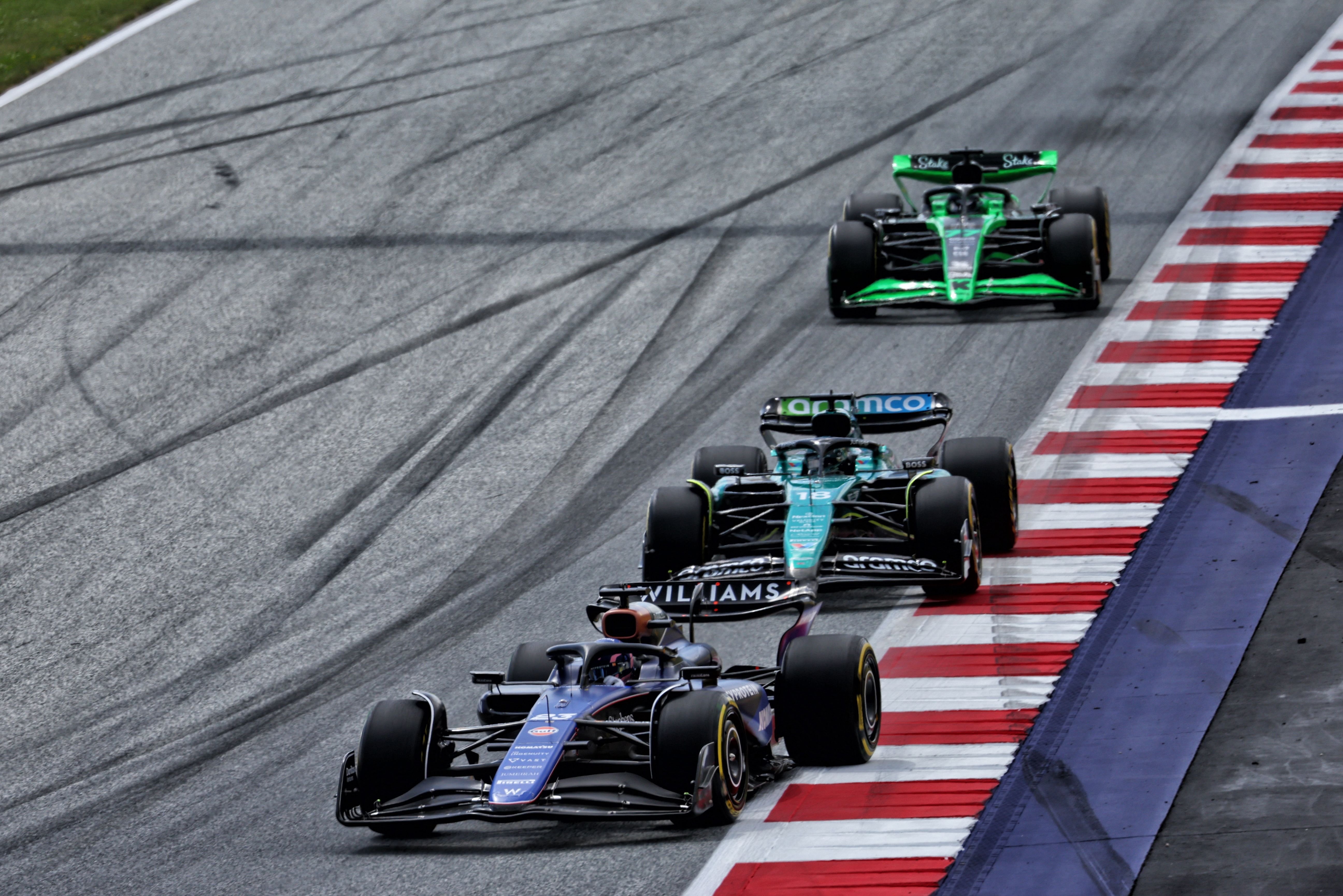 Albono locked in the battle for positions.