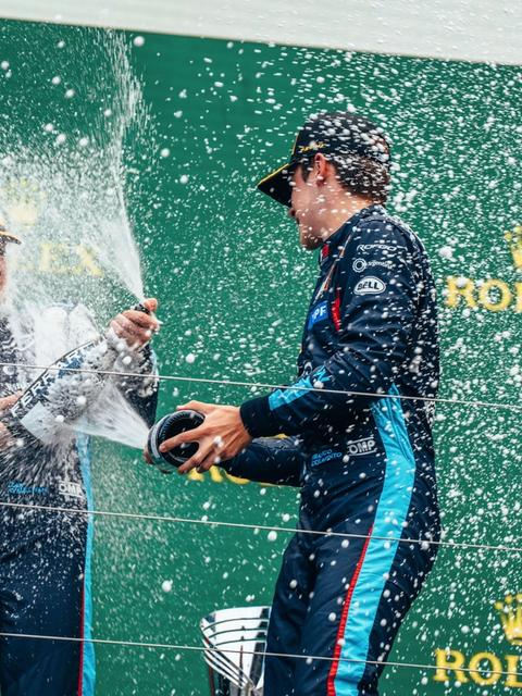 Champagne moments for Zak and Franco on the podium. Sadly, Franco would be DQ’d for a technical infringement, handing Zak his maiden F3 victory.