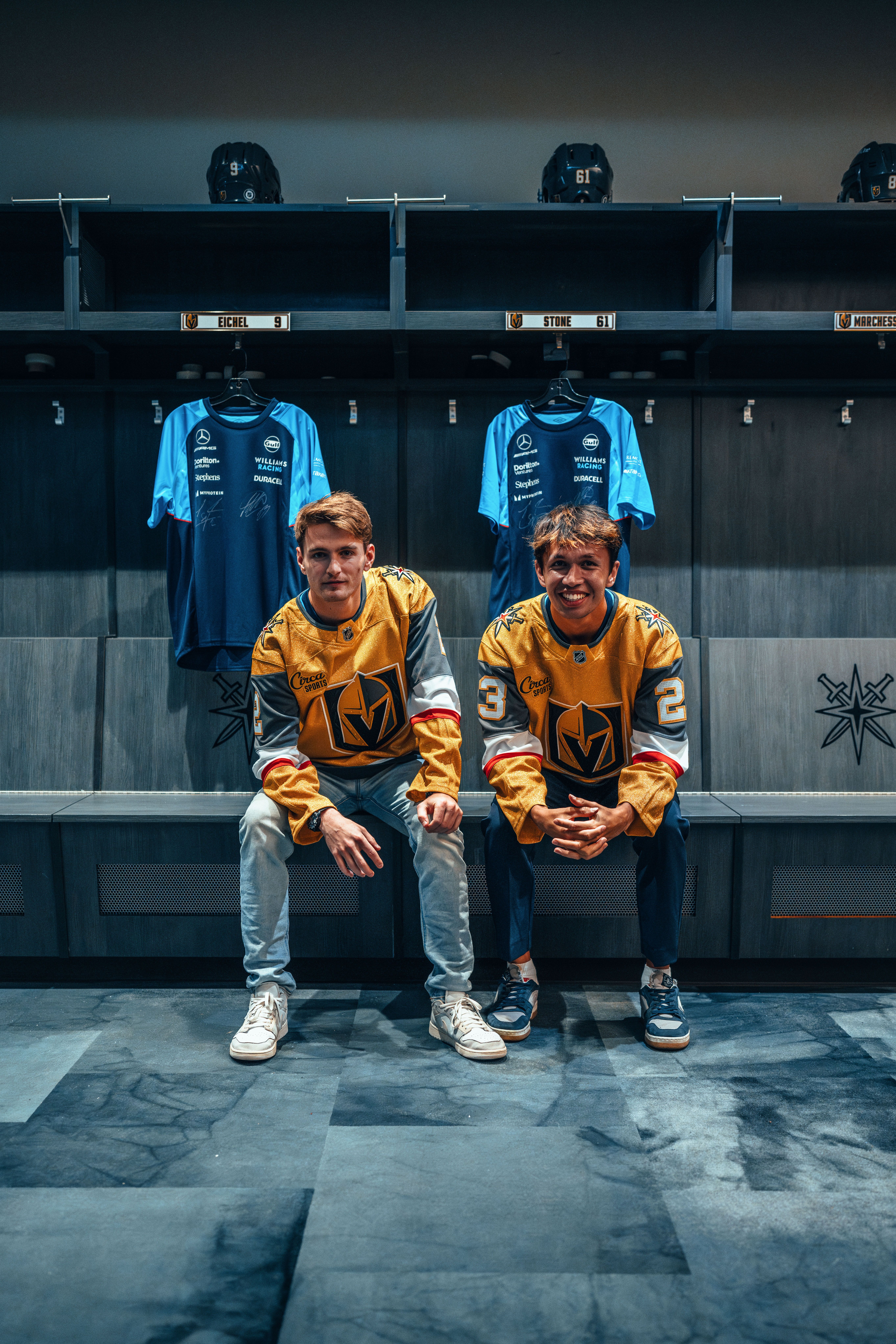 Checking out the locker room.