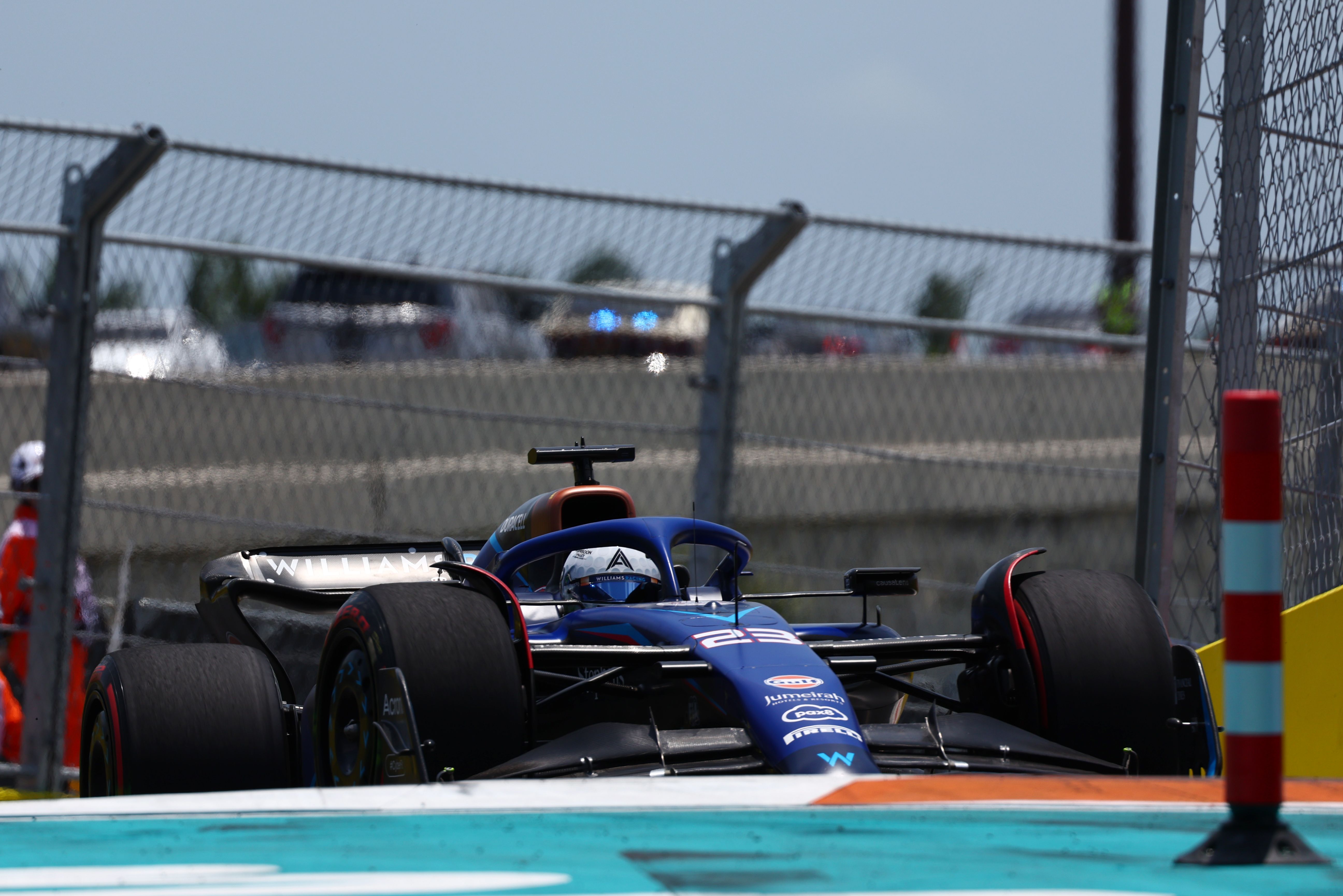 Threading it through the chicane.