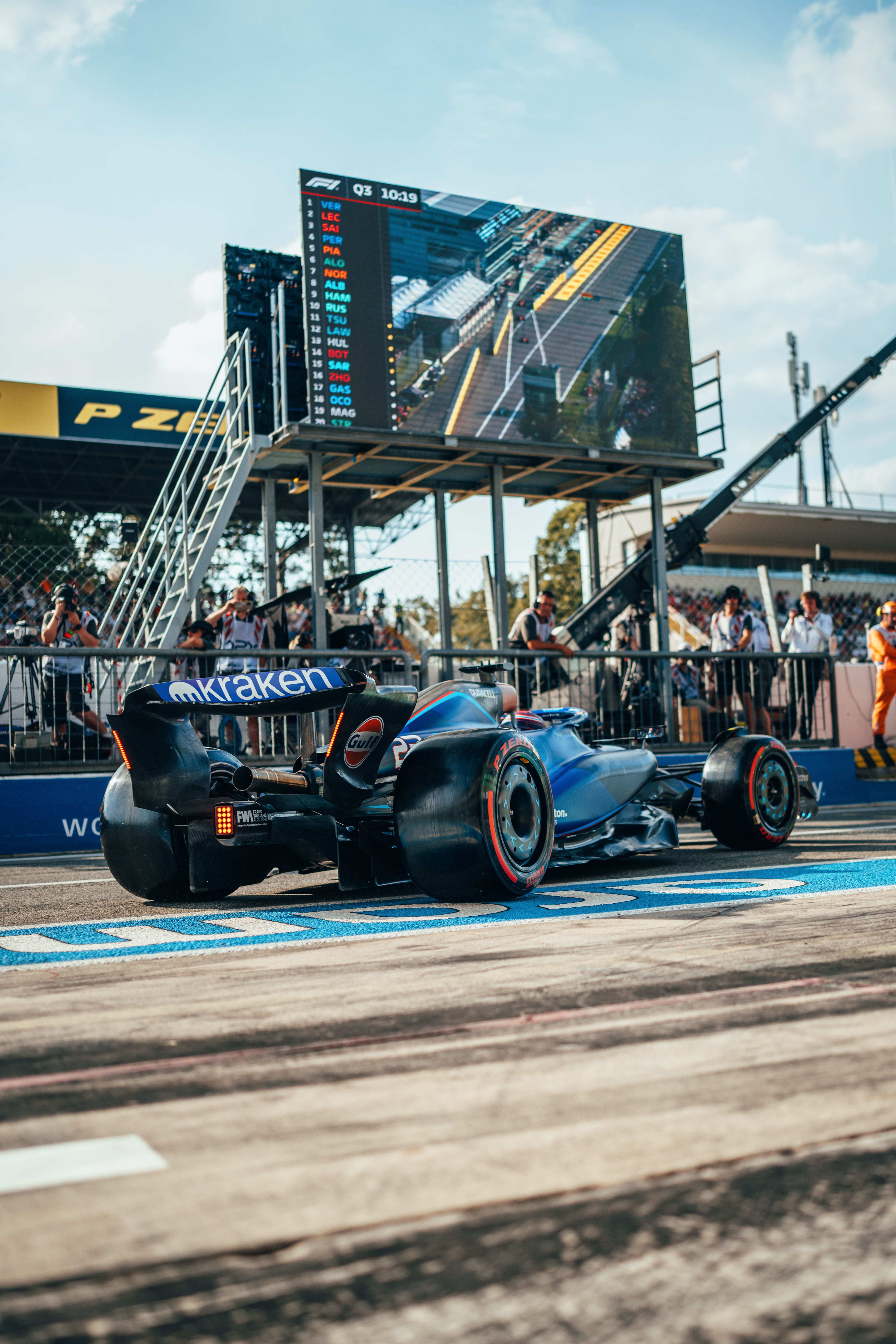 Another Q3 appearance for Albono as he heads down the pit lane.