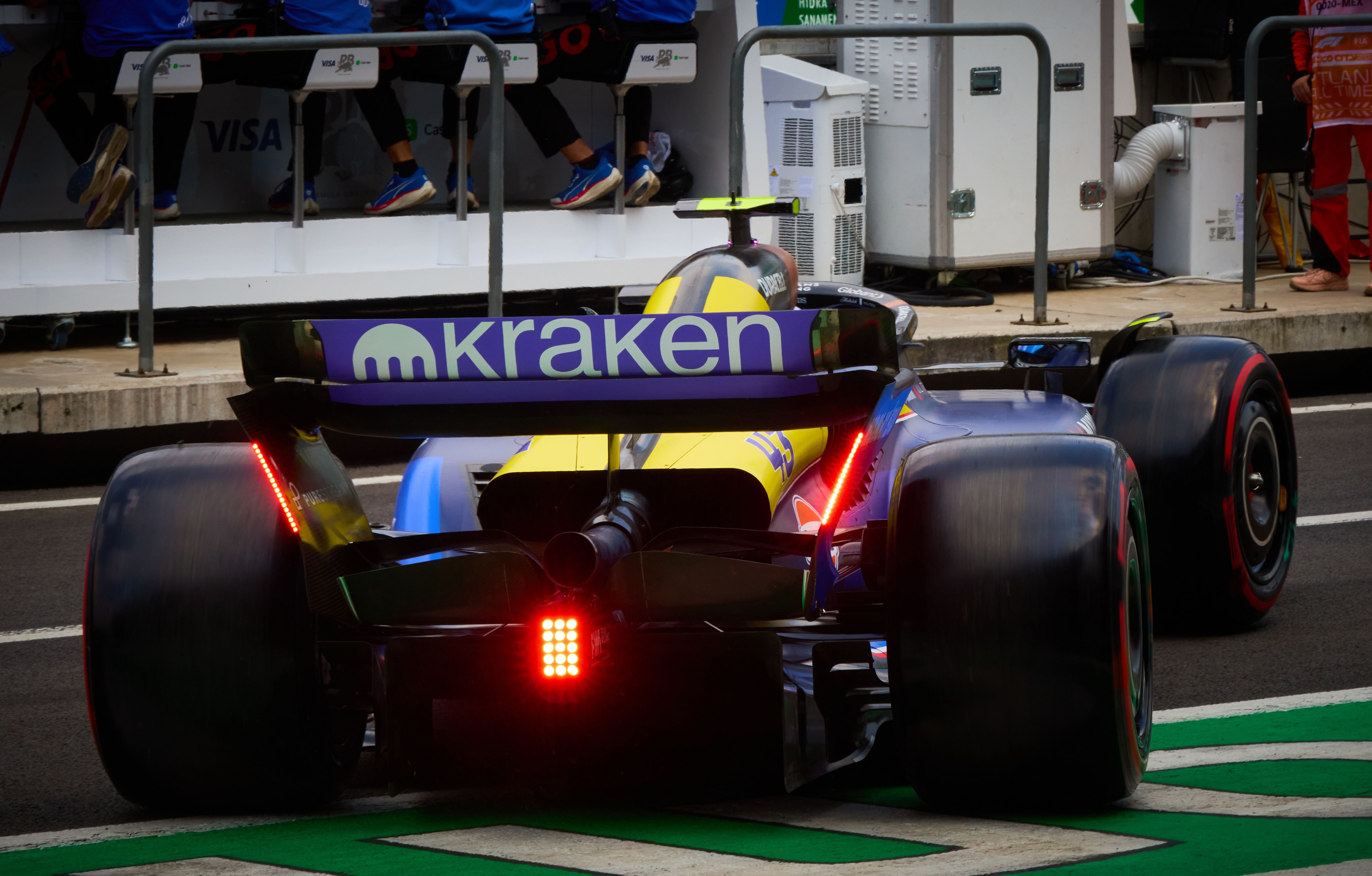 Heading out of the pit lane in Q1