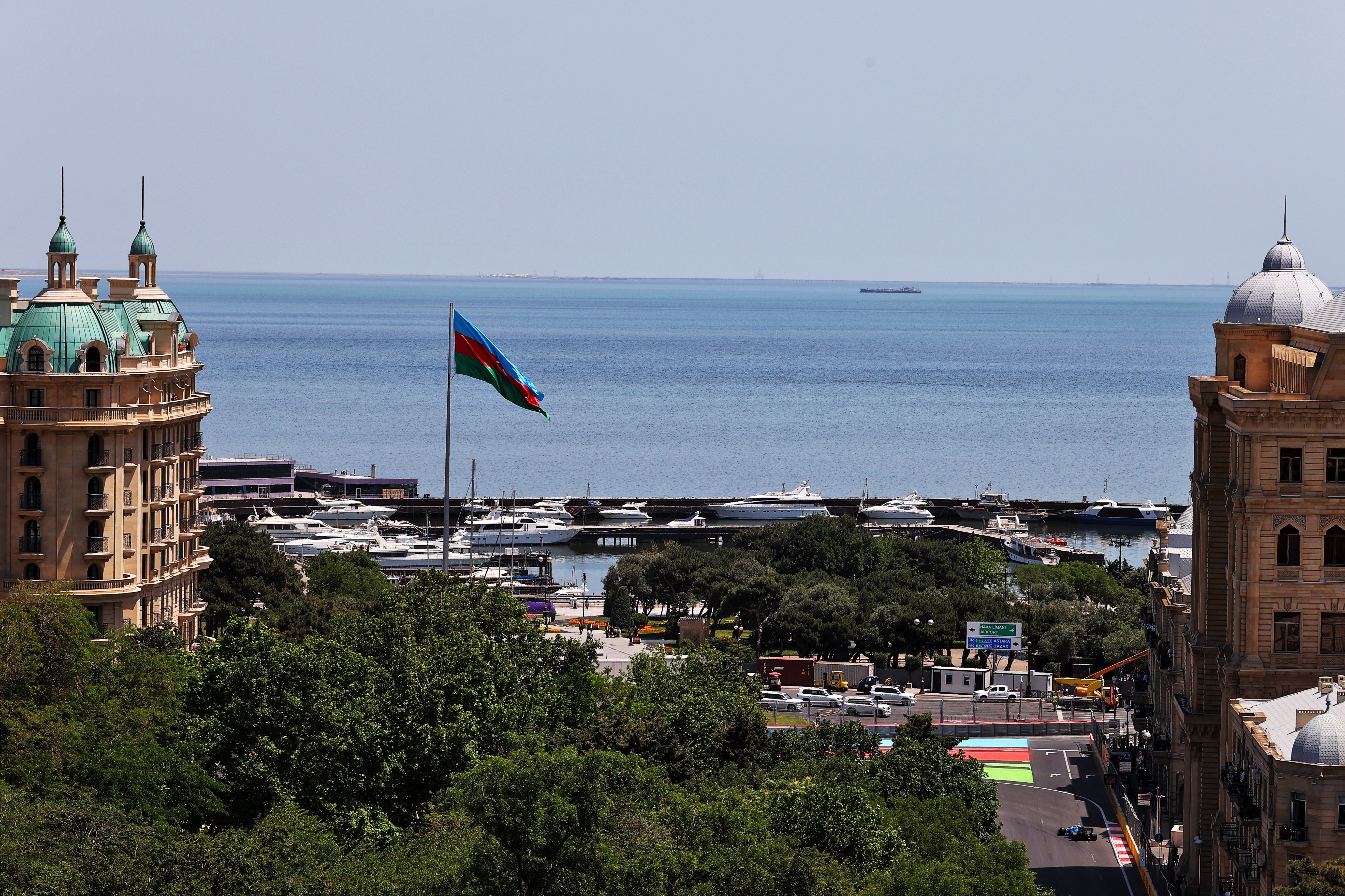 Nicholas Latifi heads down to the banks of the Caspian Sea in 2021.