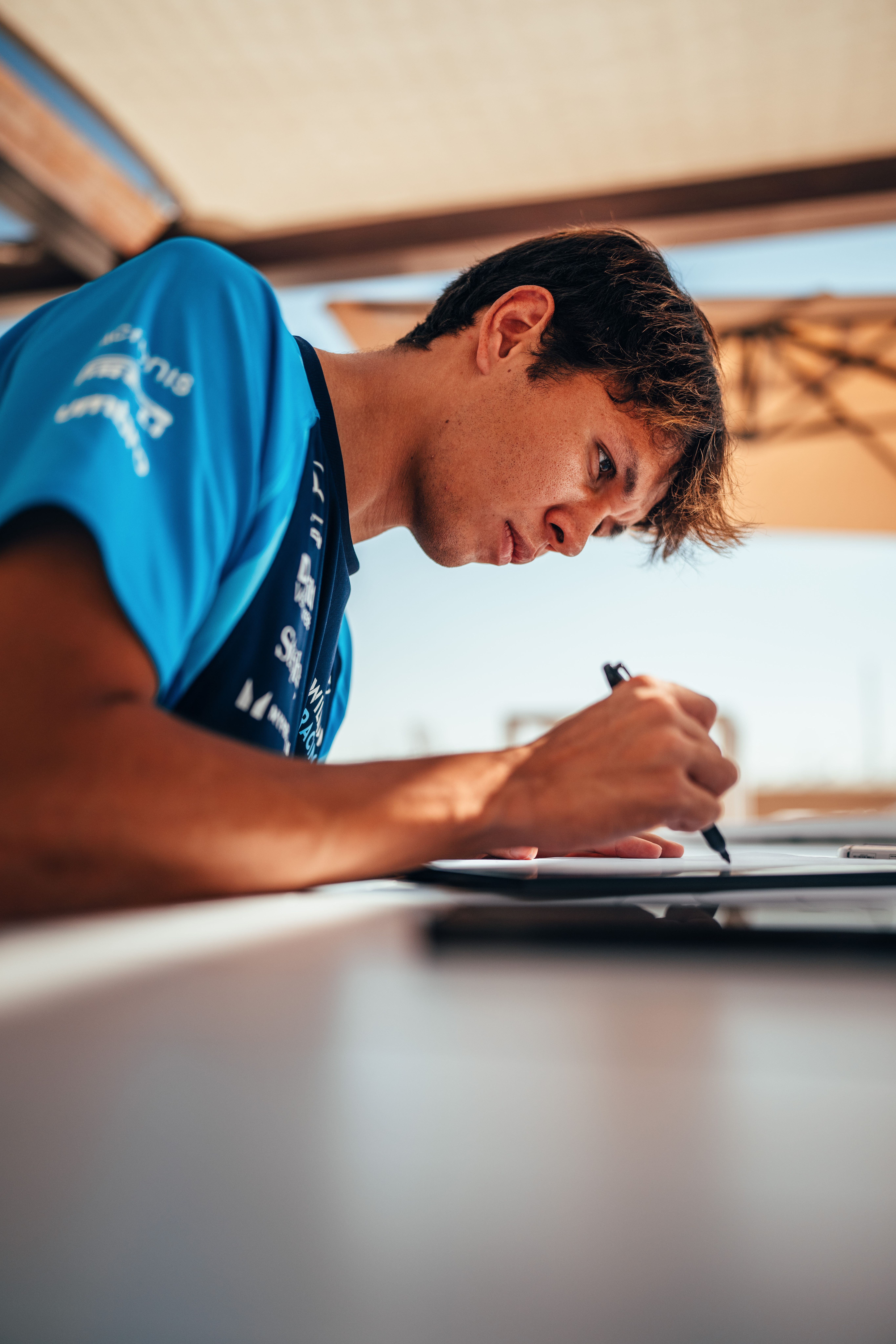 But what could he be drawing?