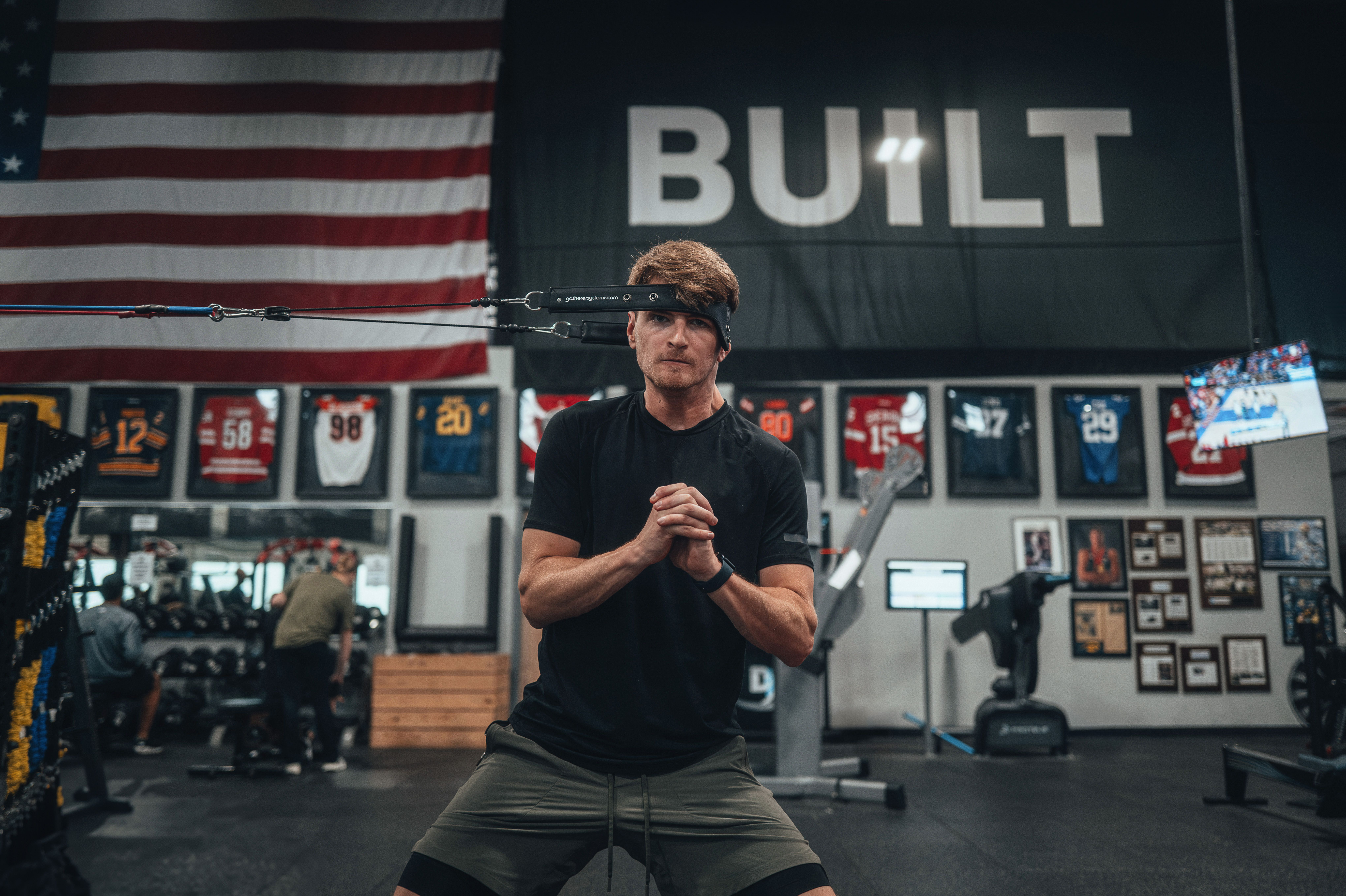 F1 driver pre-season neck training shot = delivered.