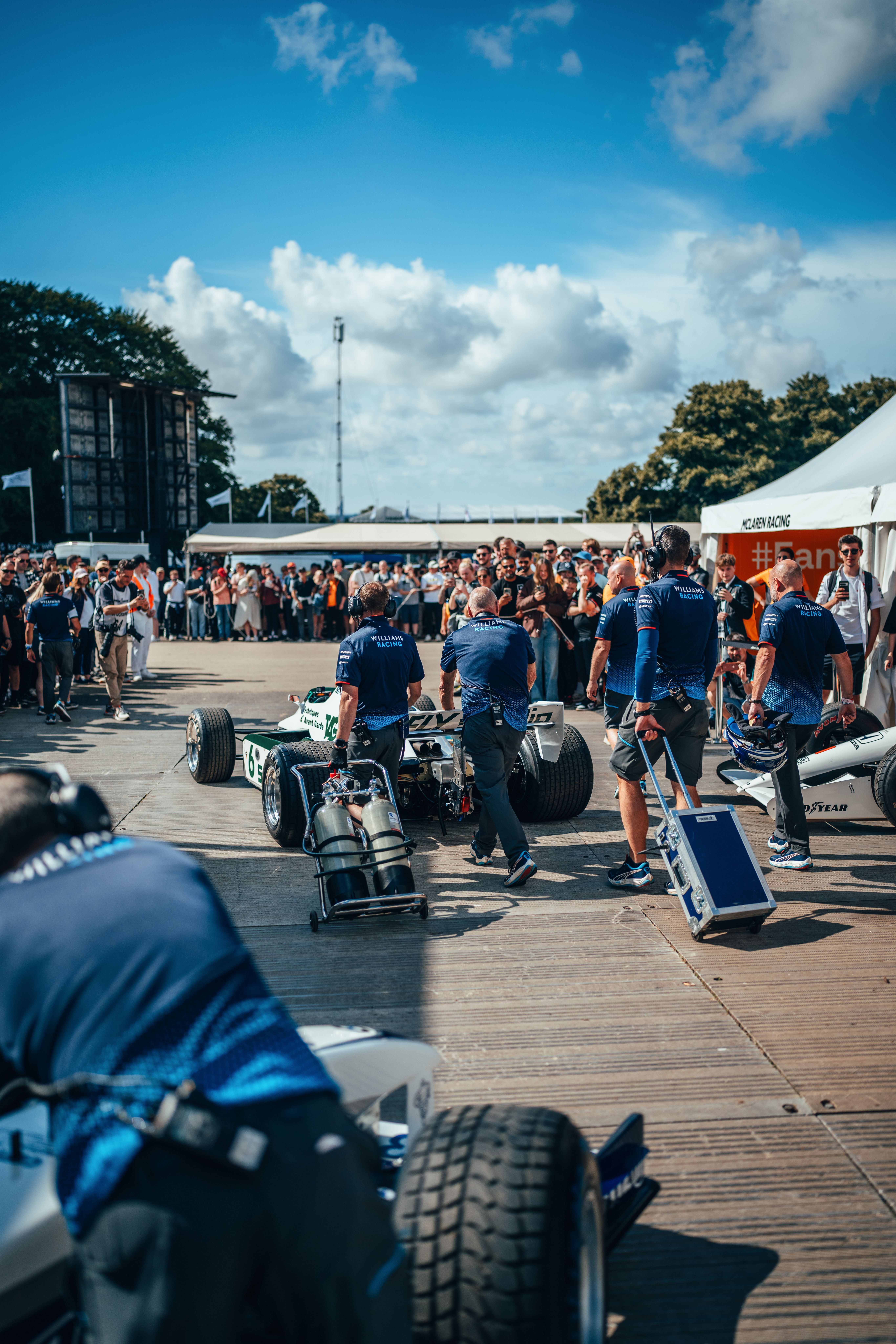 Heading to the start line.