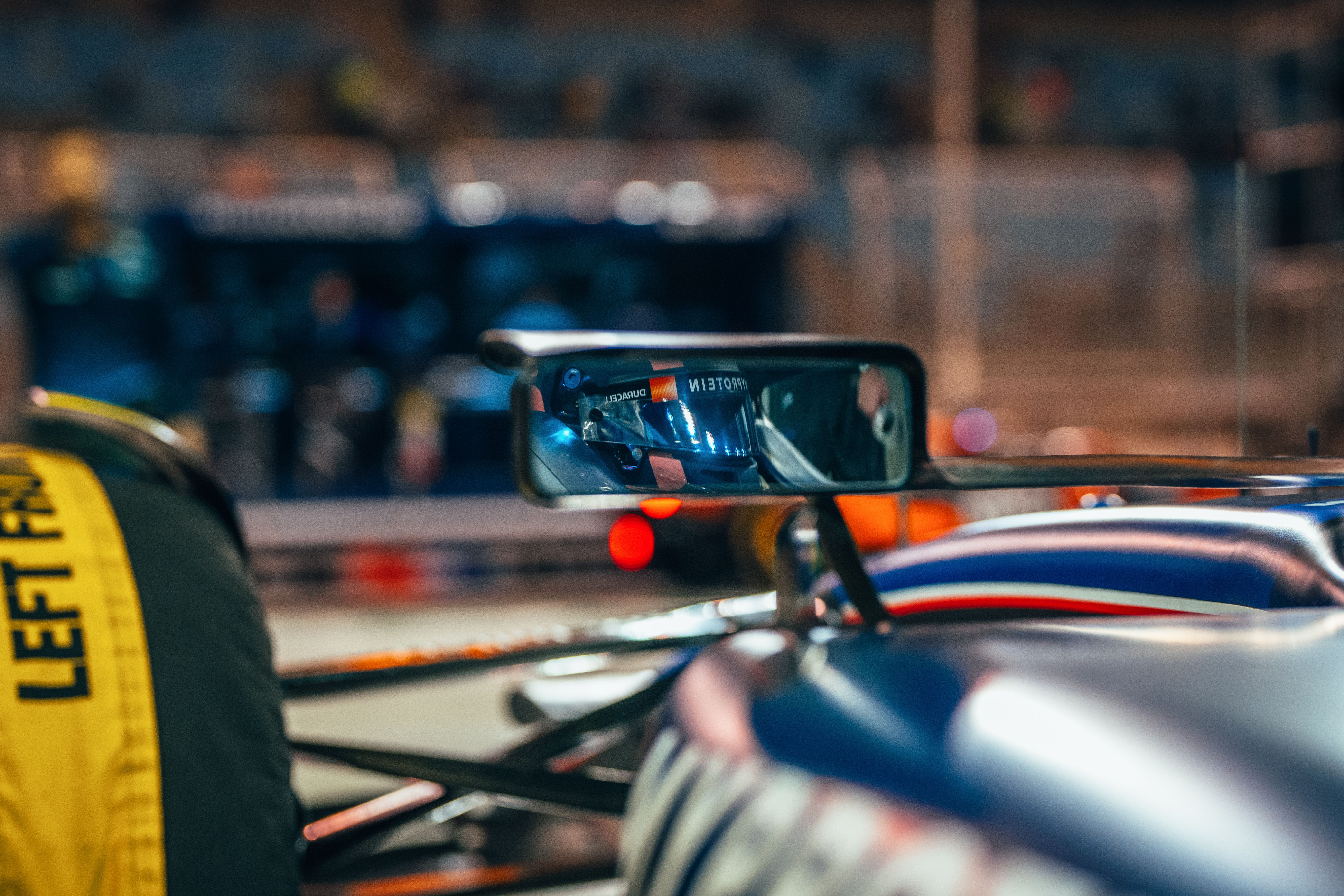 Looking in the mirror.