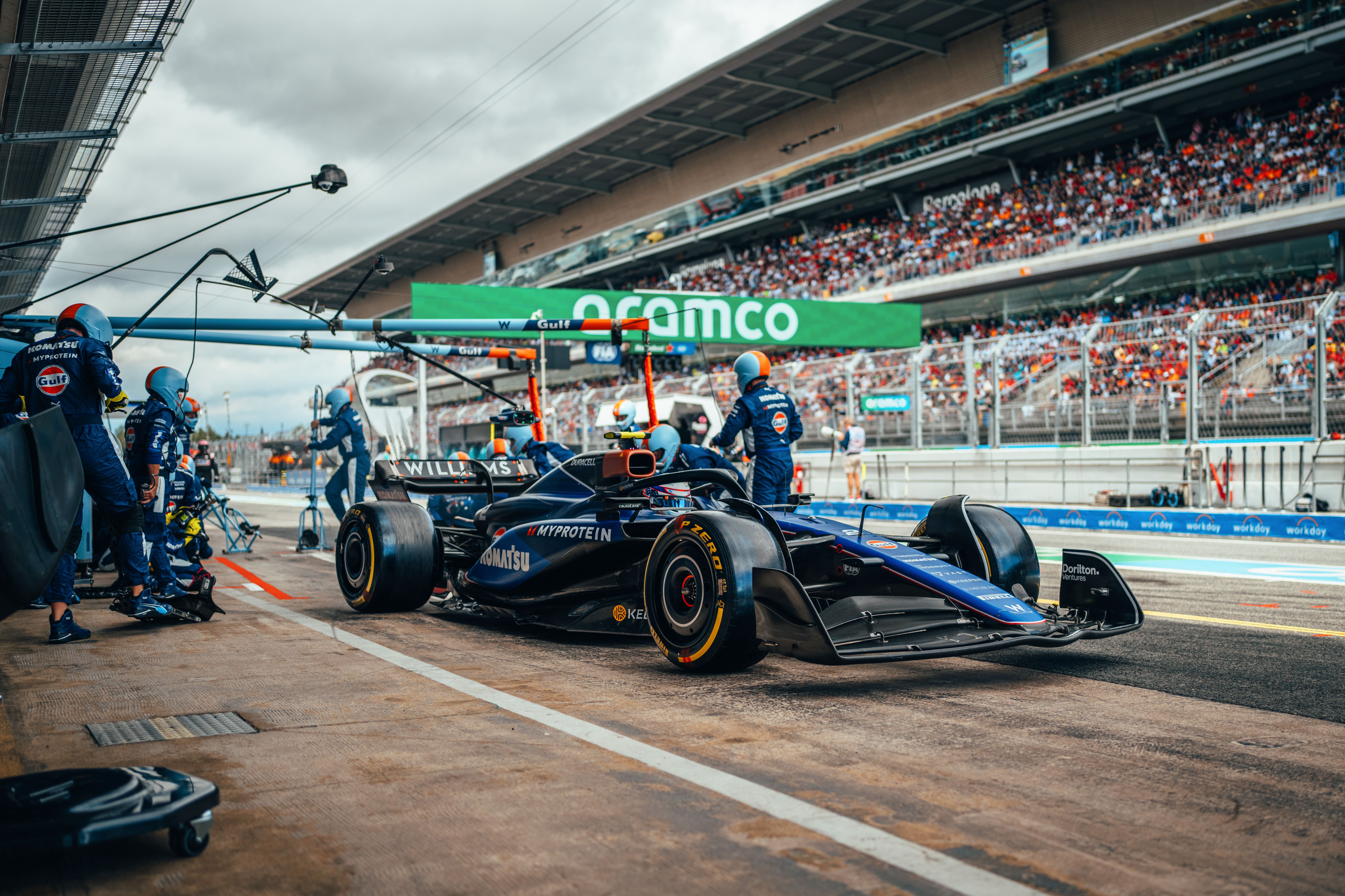 Serviced and back out.