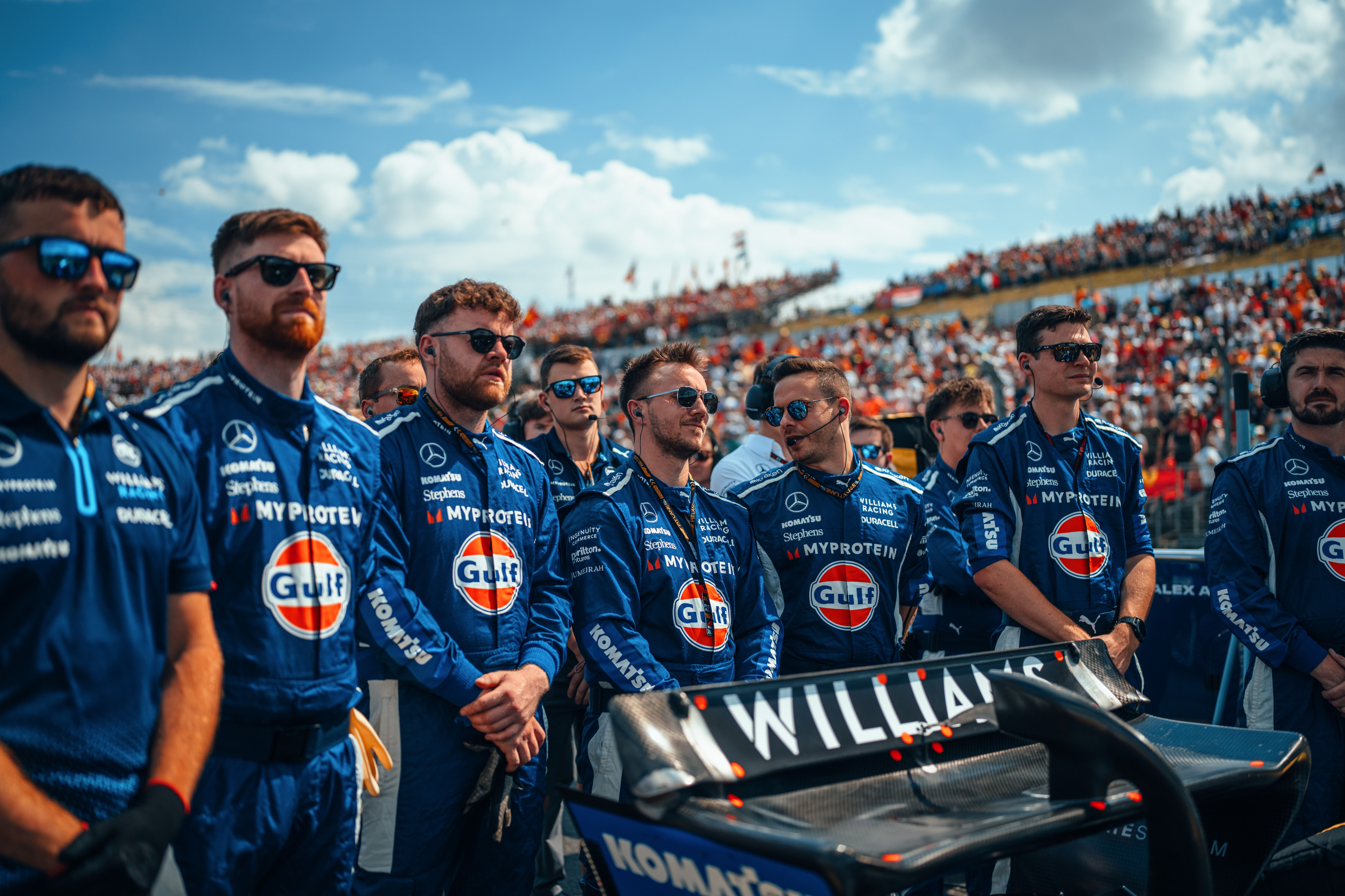 Standing for the national anthem