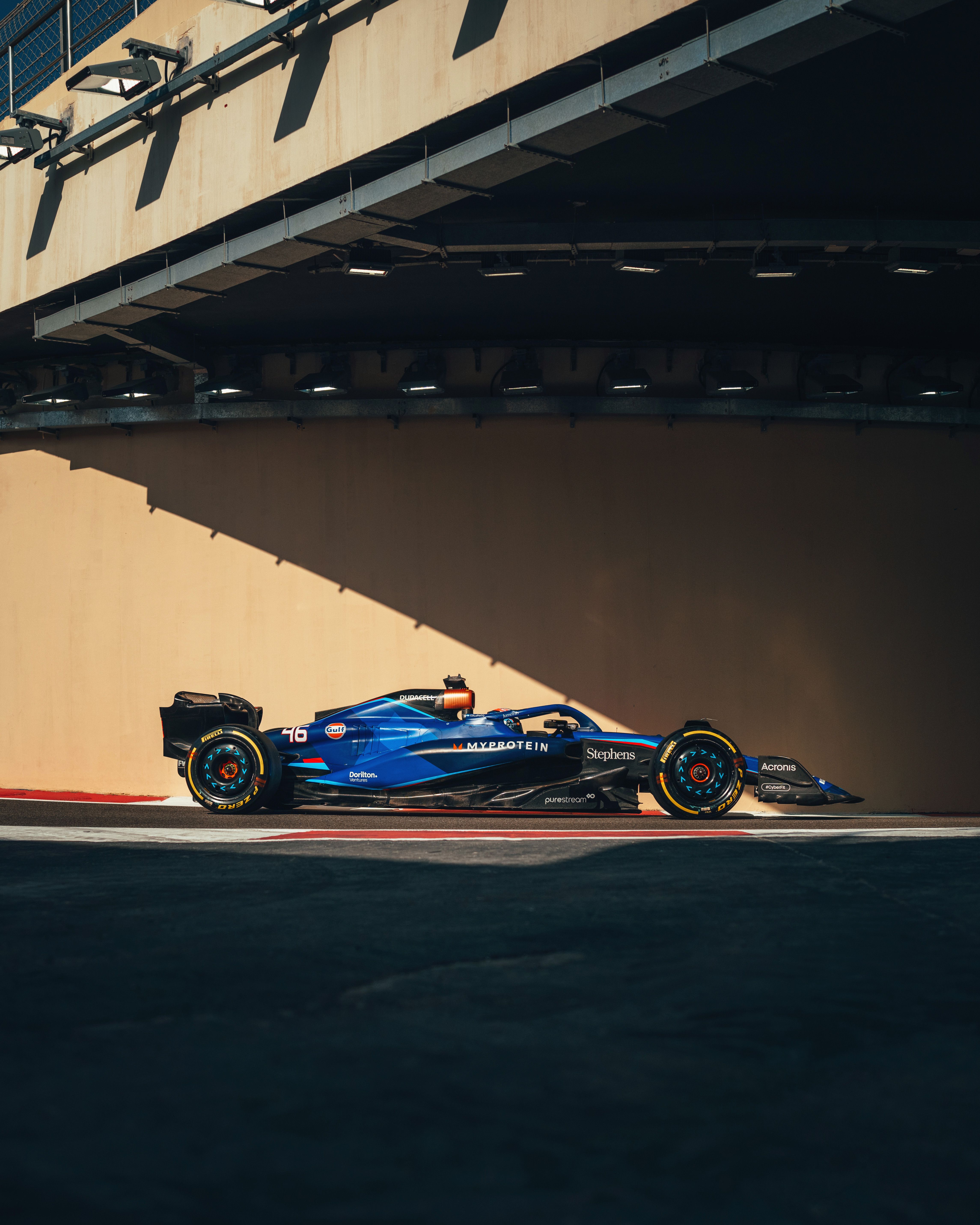 Navigating the unique pit exit.