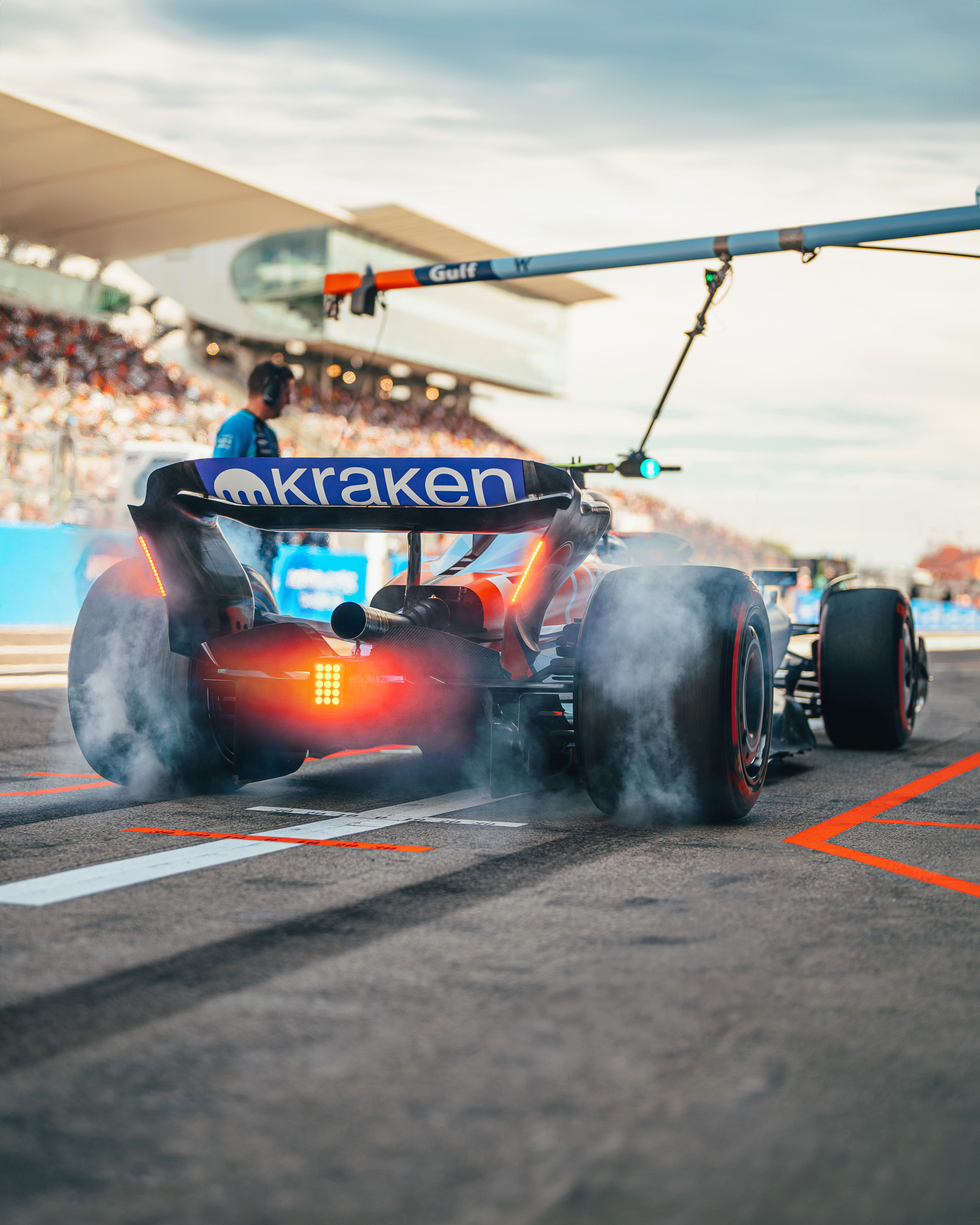 Laying down some rubber.