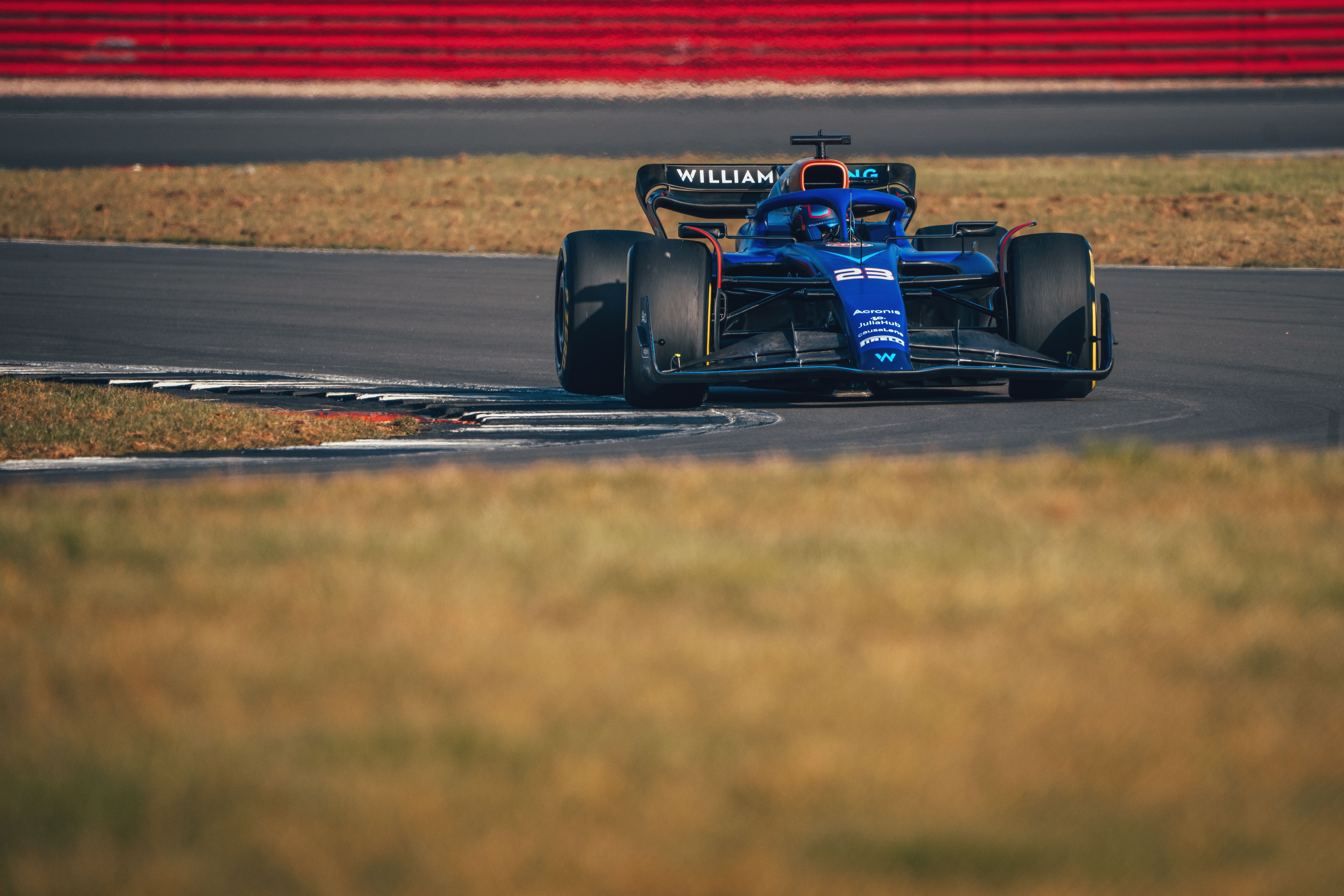 Alex was the first to experience our FW45 out on track.