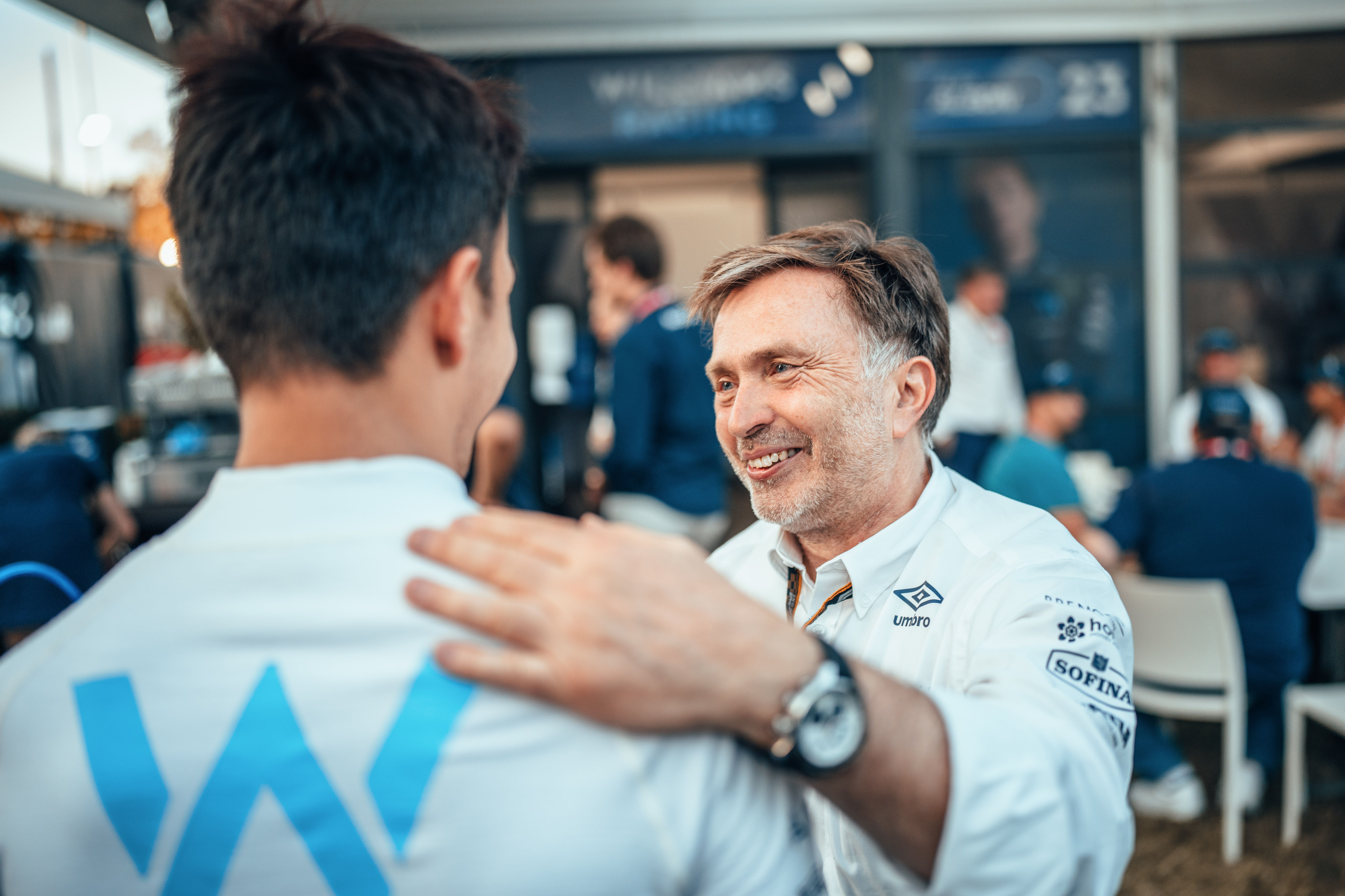 A pat on the back after a stunning drive