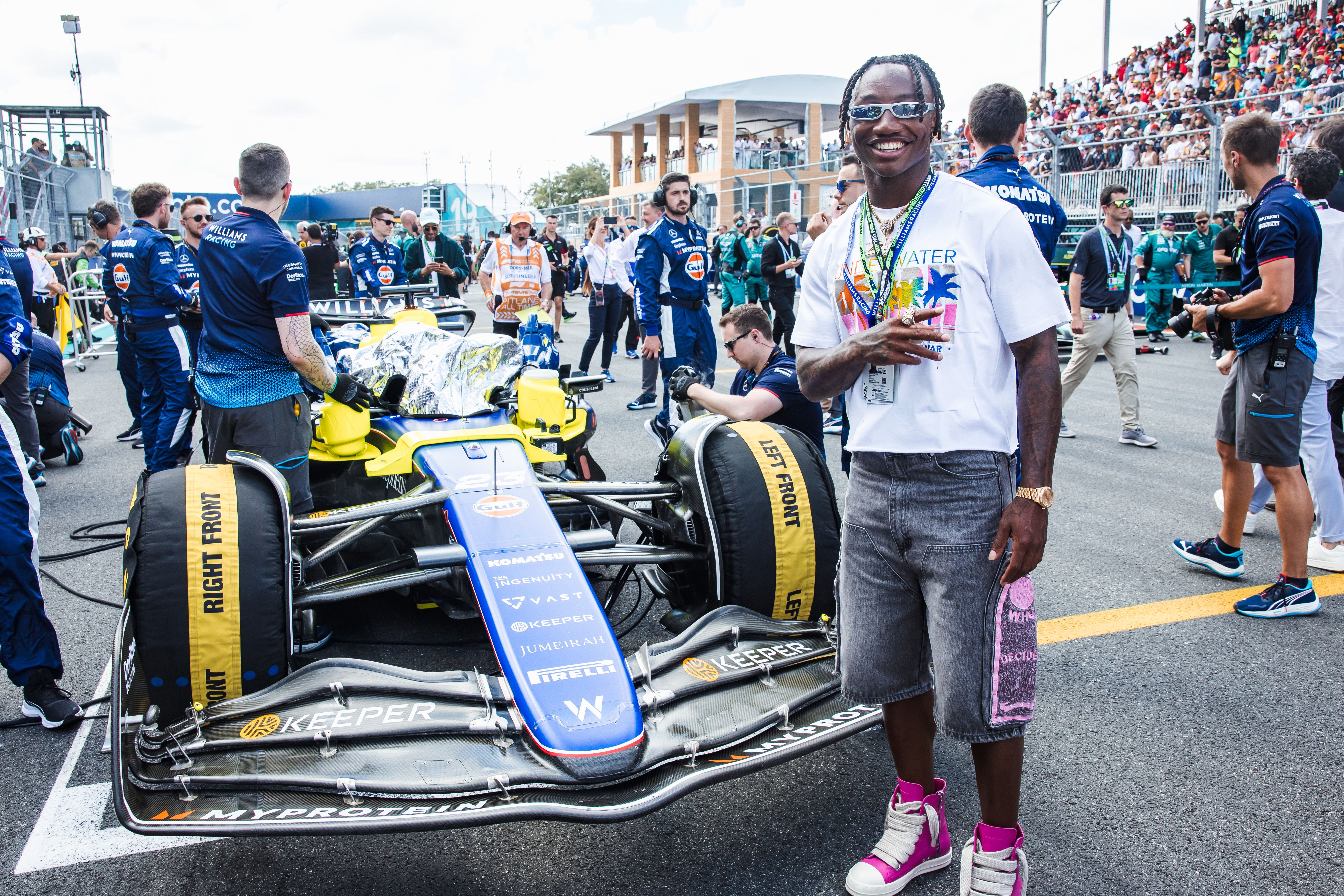 Zay Flowers, wide receiver for the Baltimore Ravens, on the grid.