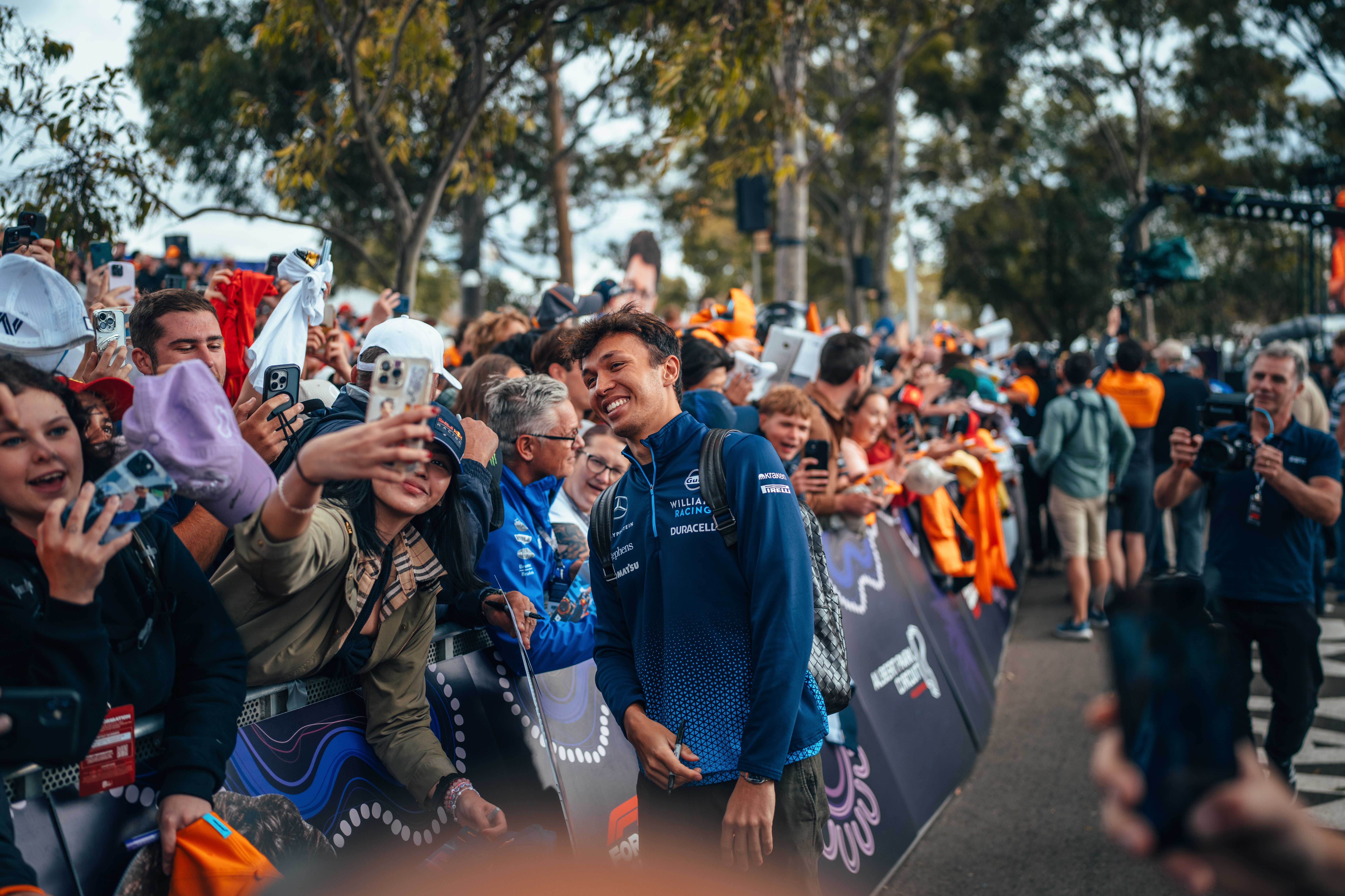 All smiles on arrival