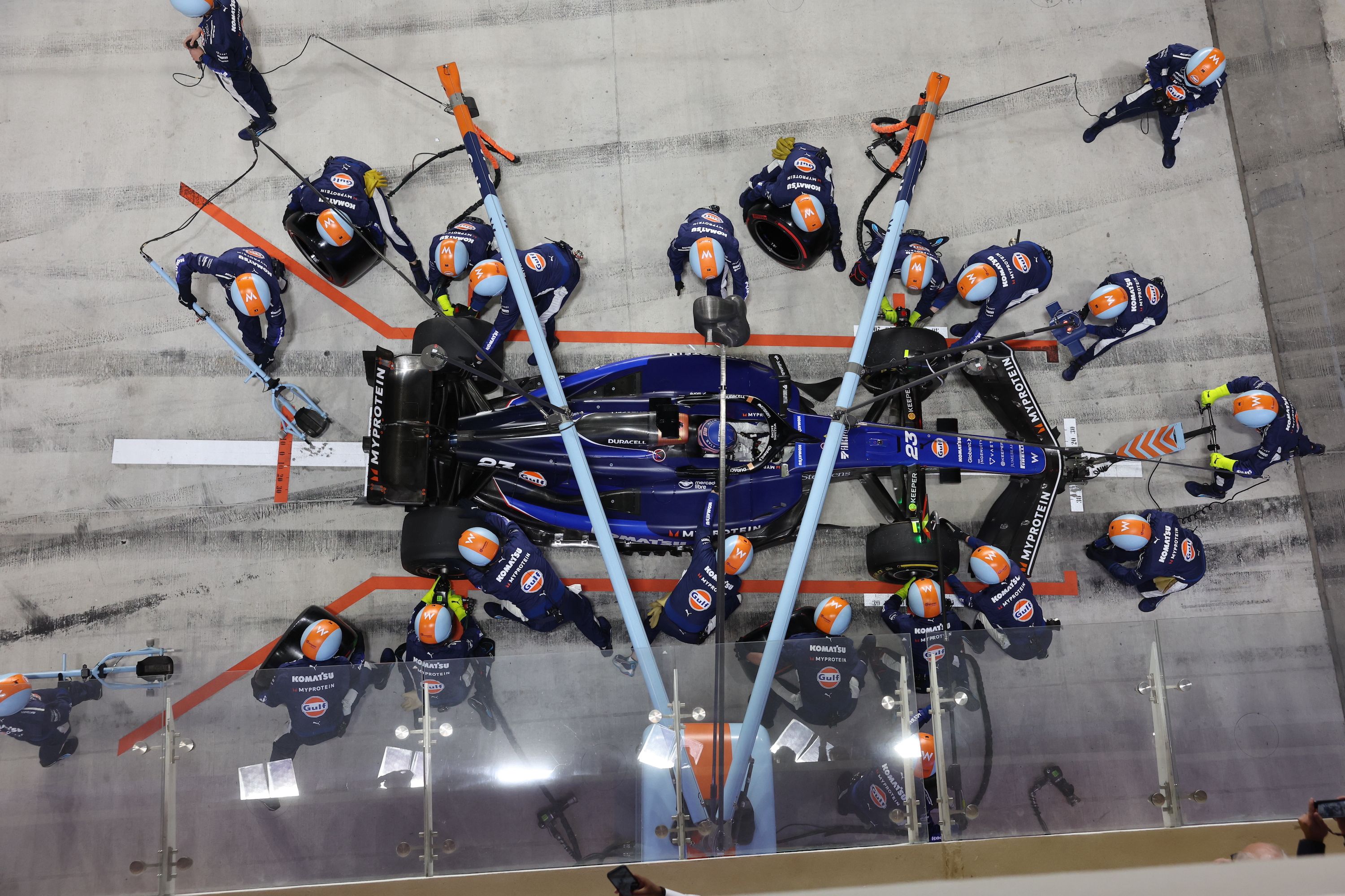 A top-down view of Alex's stop.