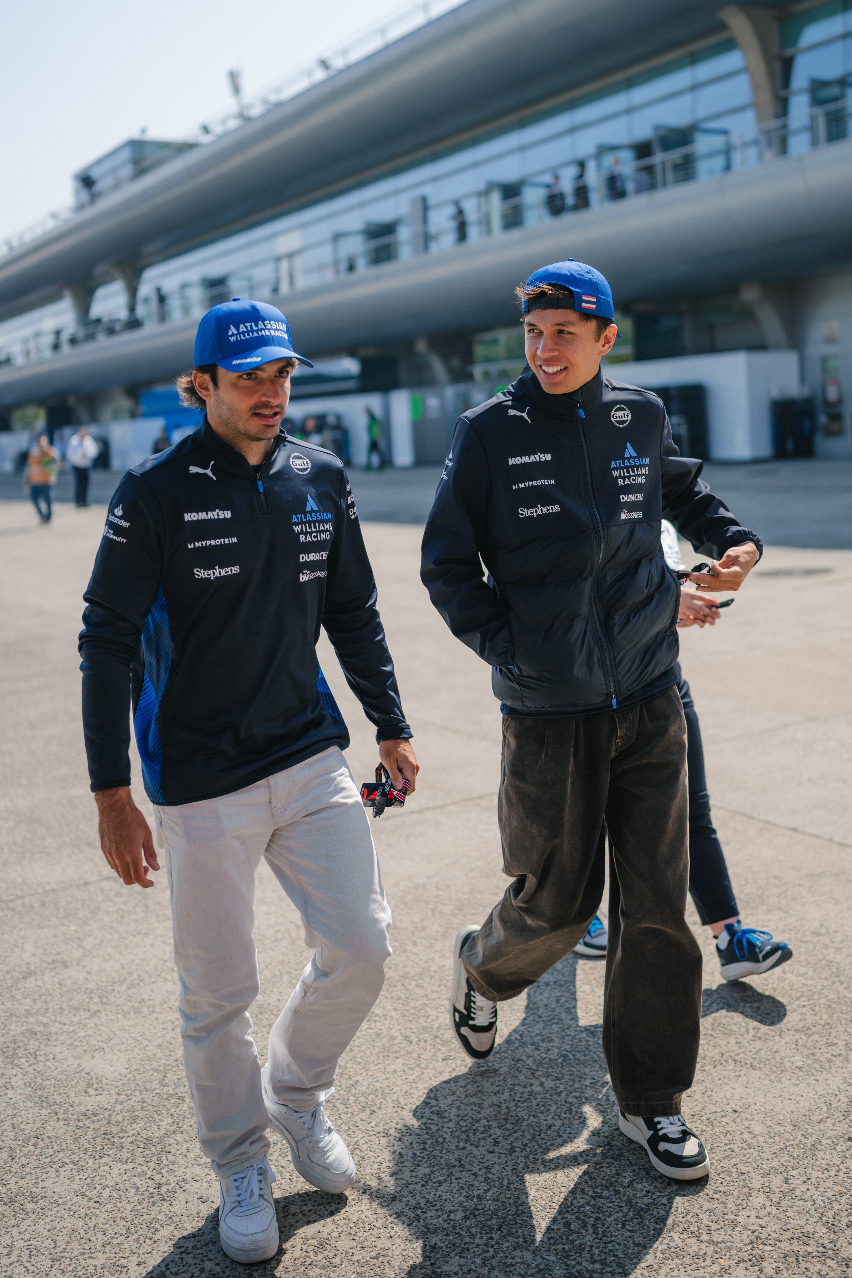 Starting their Friday at the Fan Forum.