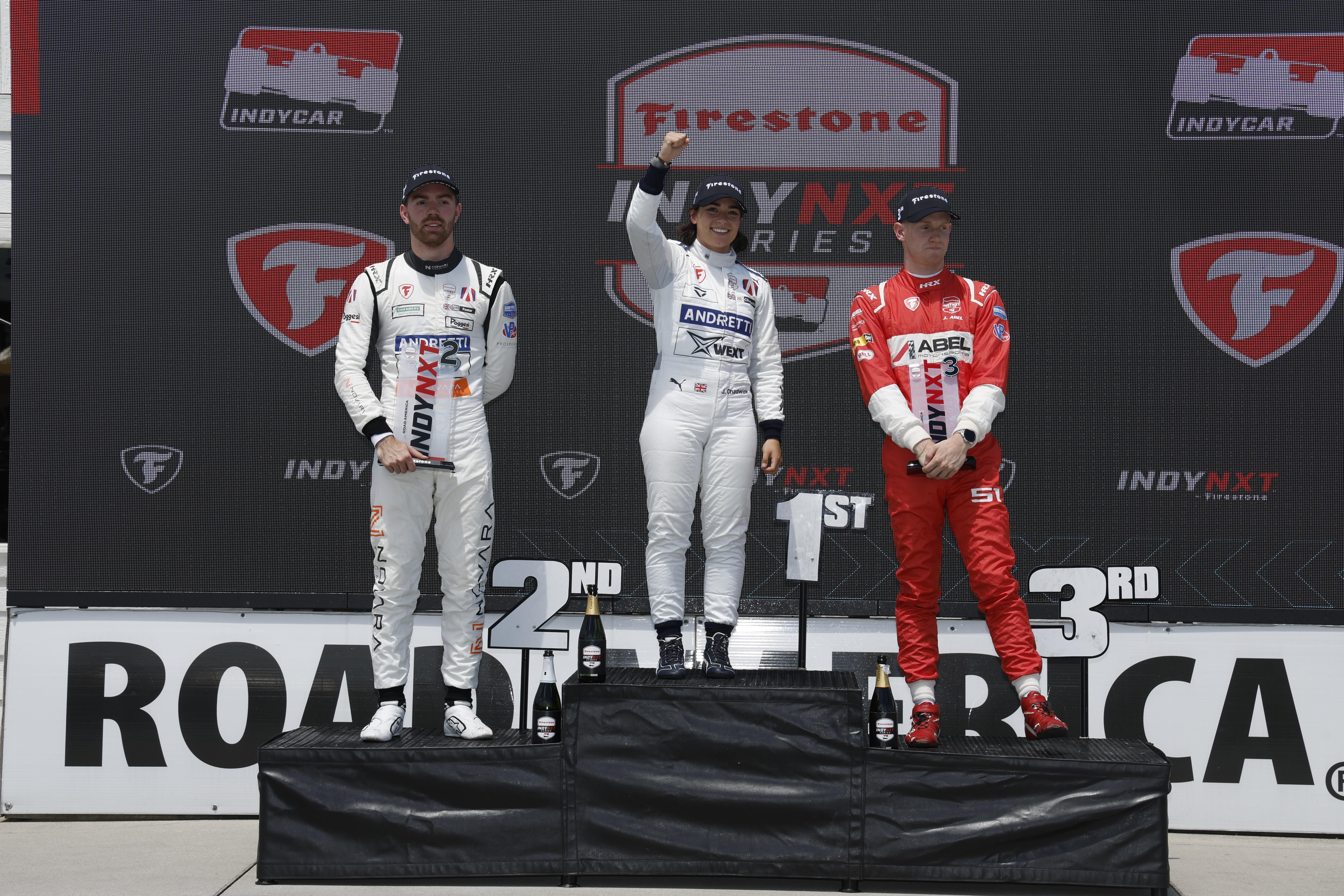 Podium time - CREDIT - Penske Entertainment: Joe Skibinski