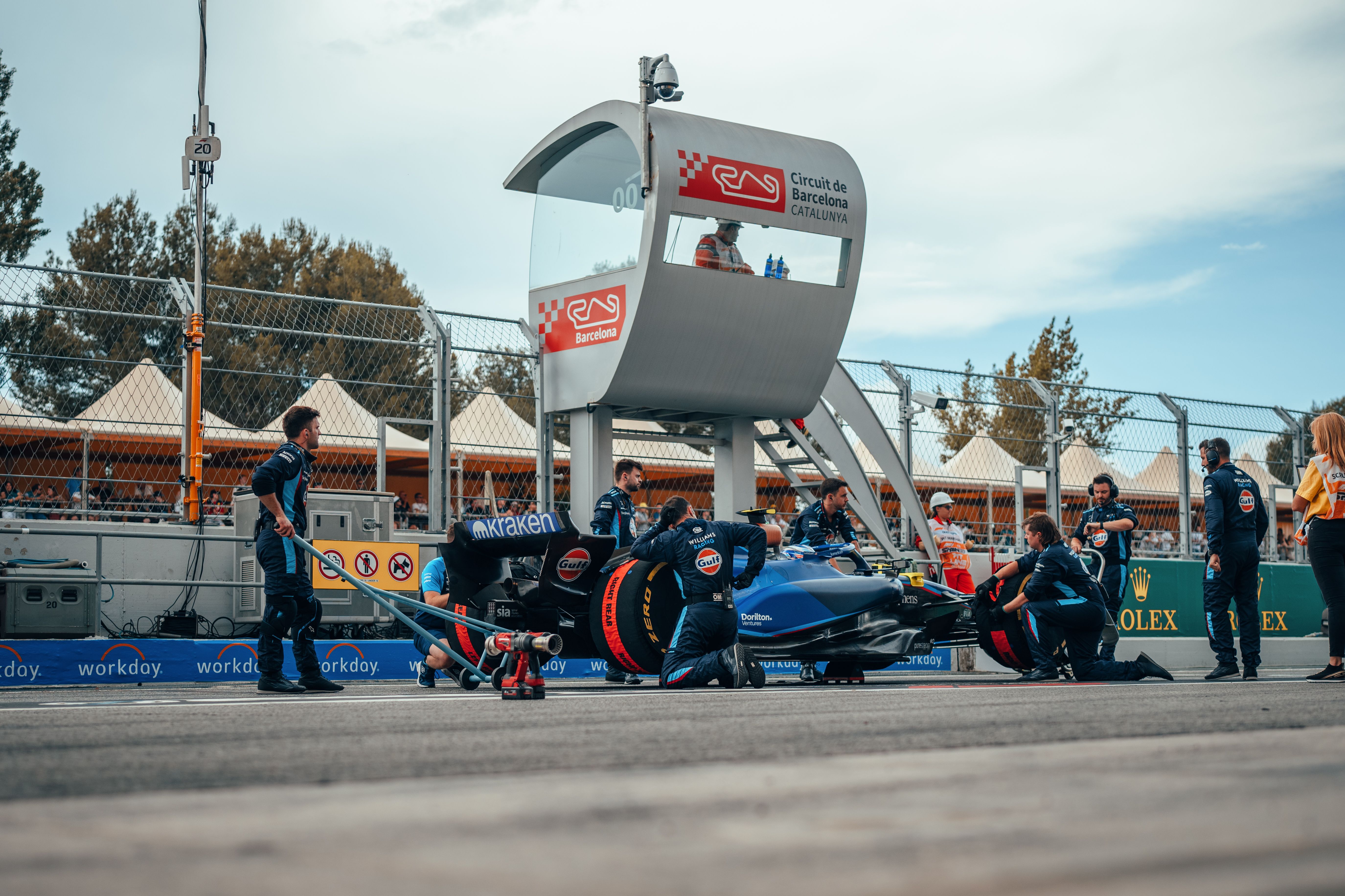 Logan was all set at the end of the pit lane.