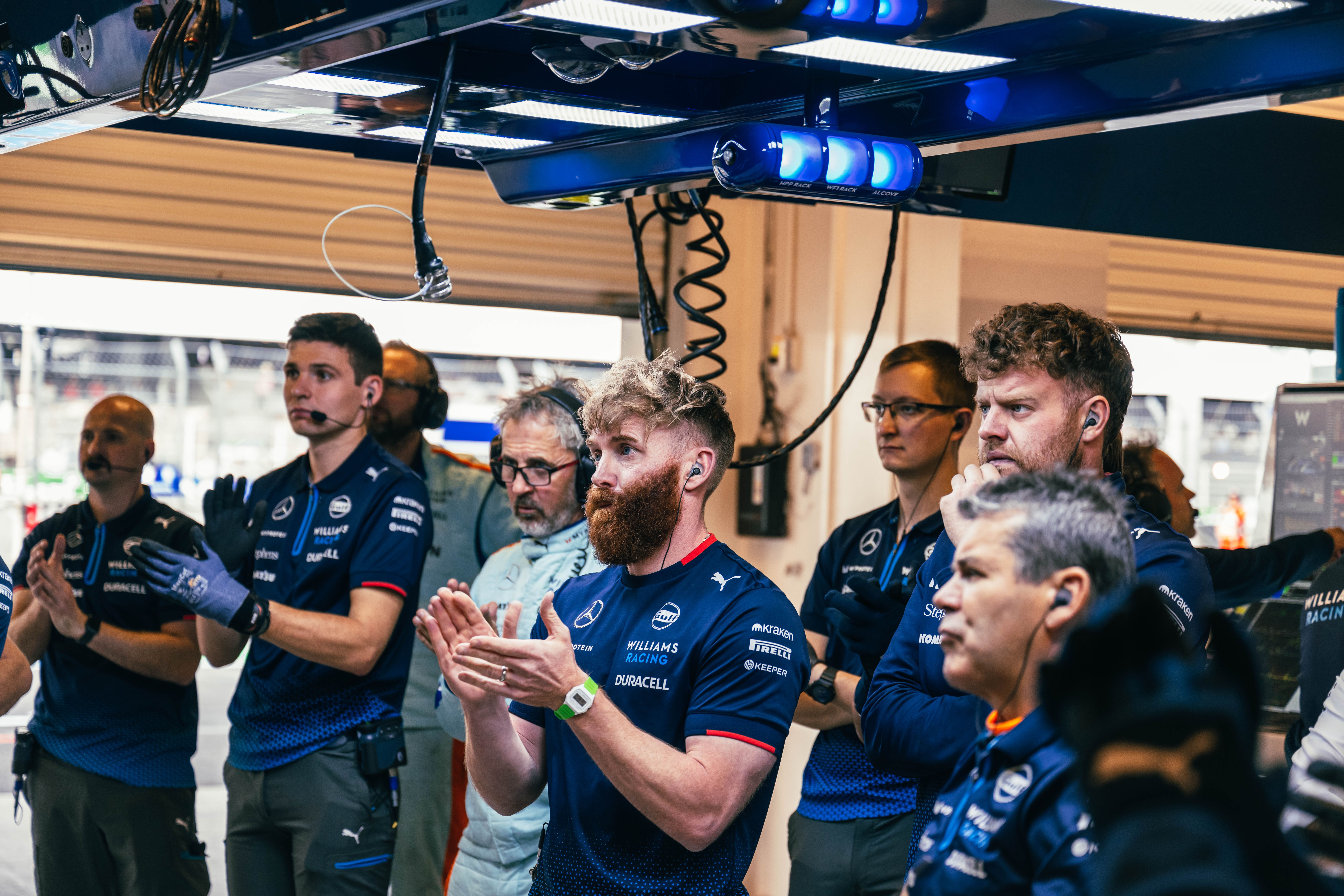 The garage show their appreciation for Alex's efforts