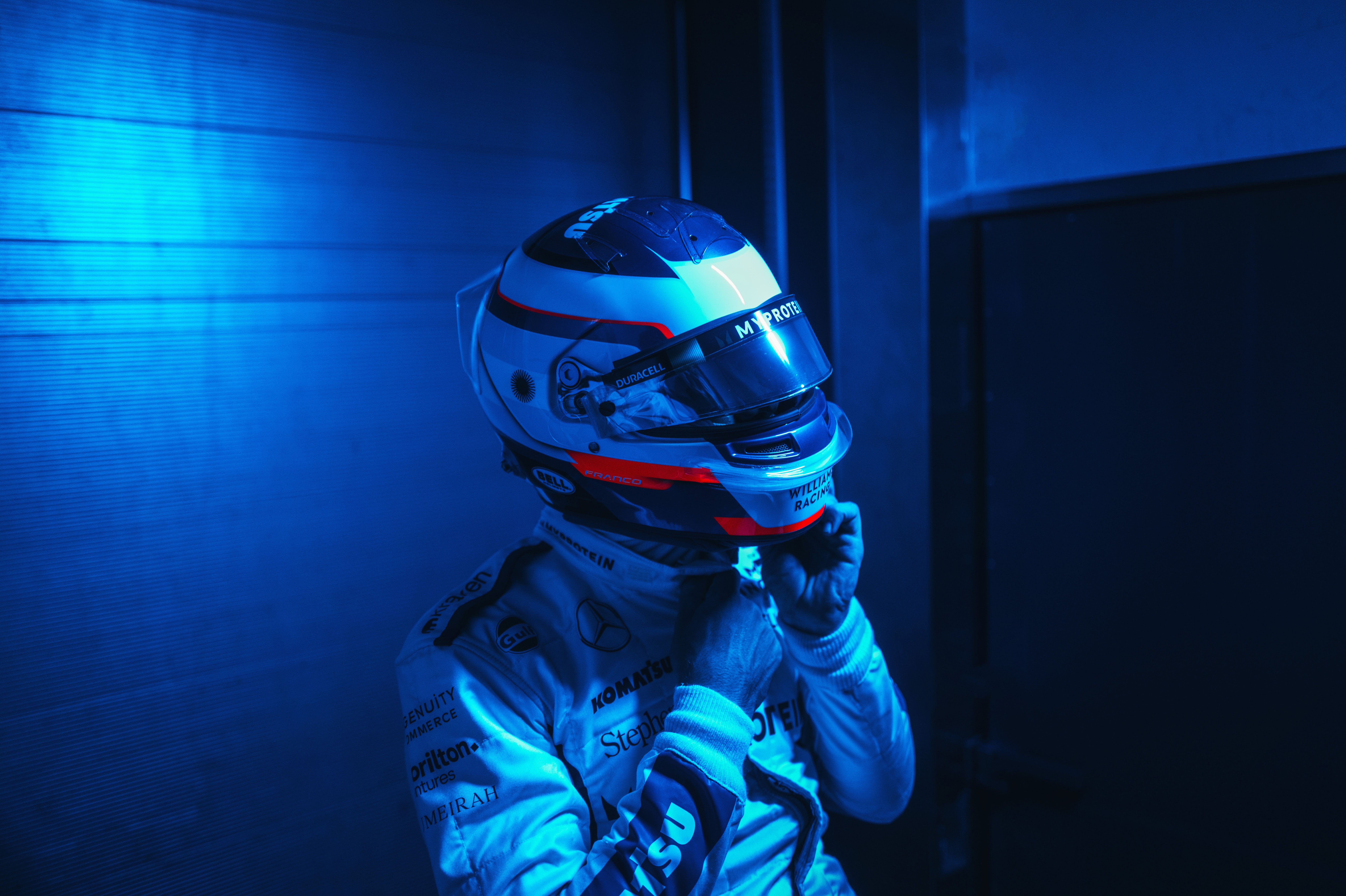 Franco in Williams blue.