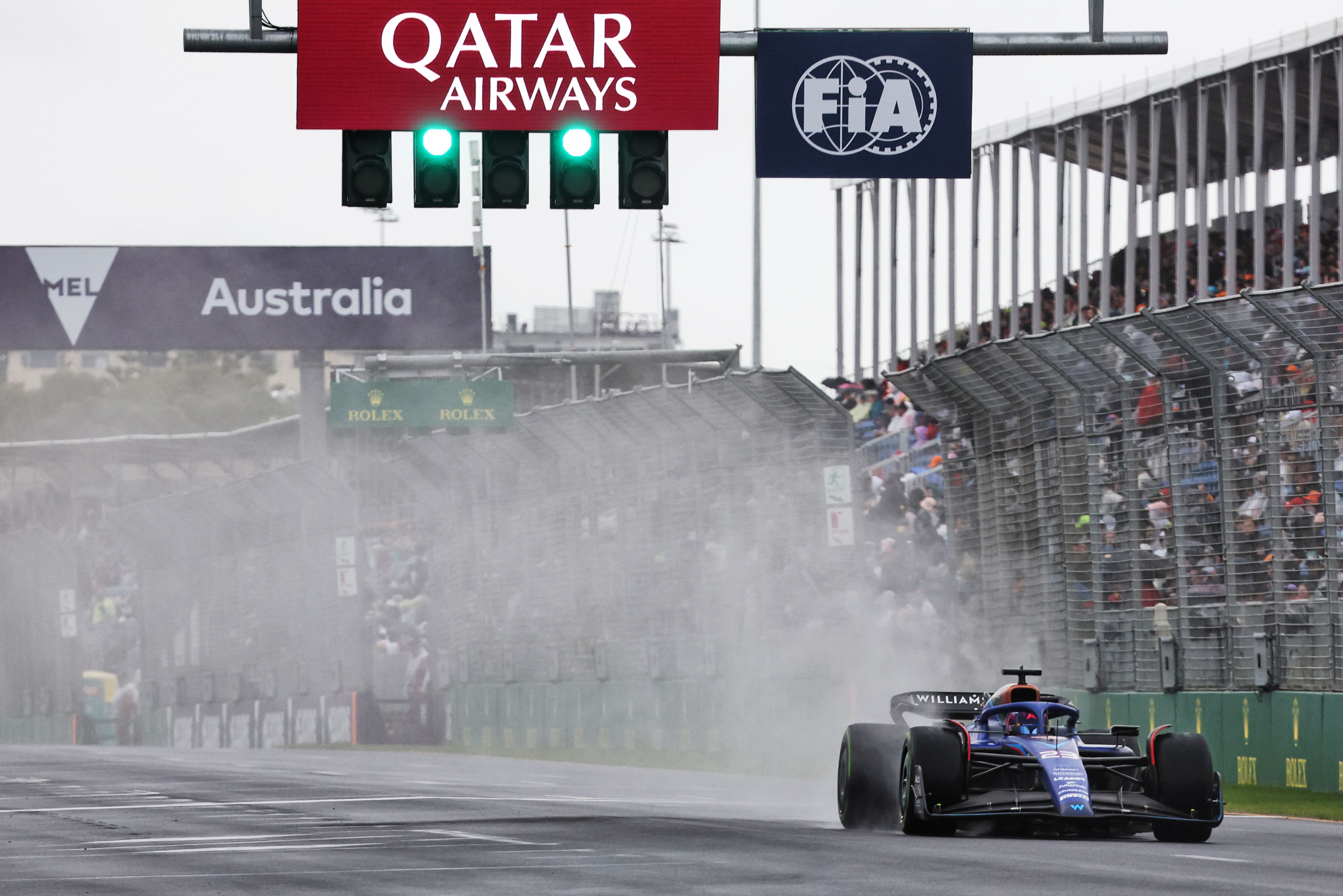Some first wet weather running for the FW45.
