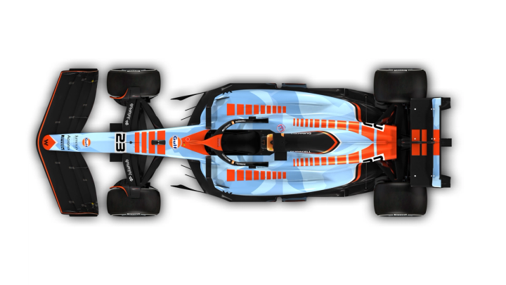 A bird's-eye view of the Bolder than Bold livery