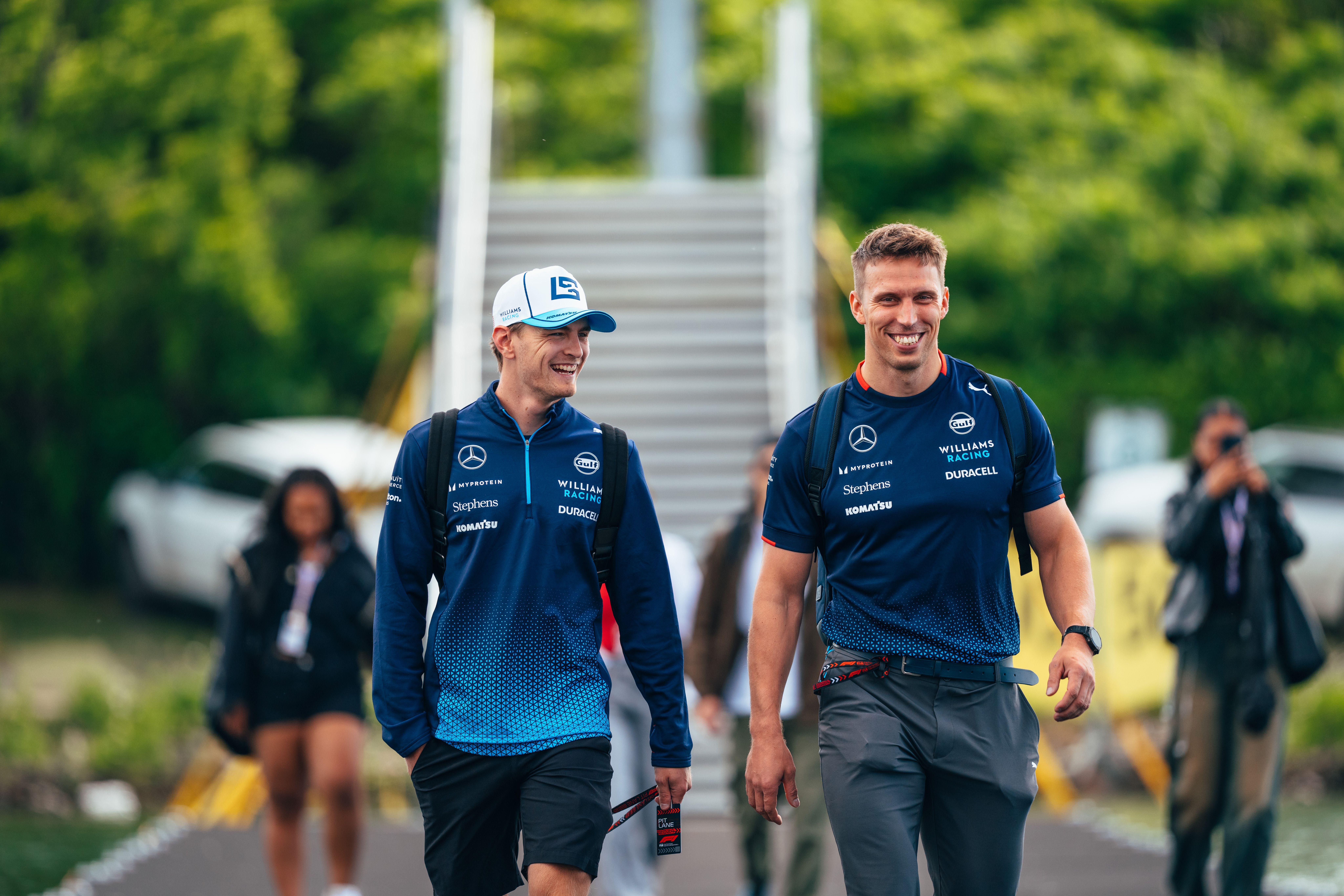 Good spirits on Saturday.