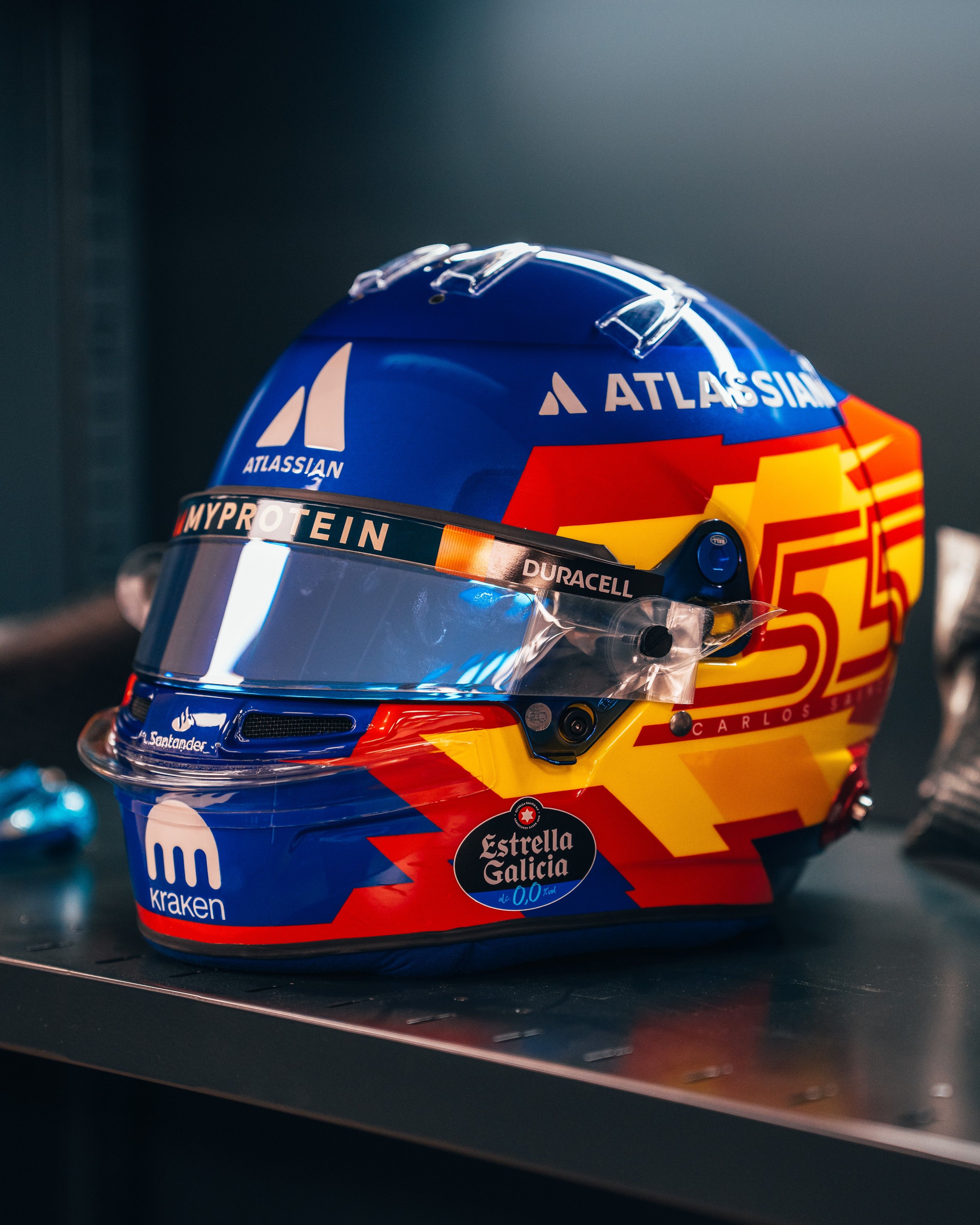His first helmet as an Atlassian Williams Racing driver.