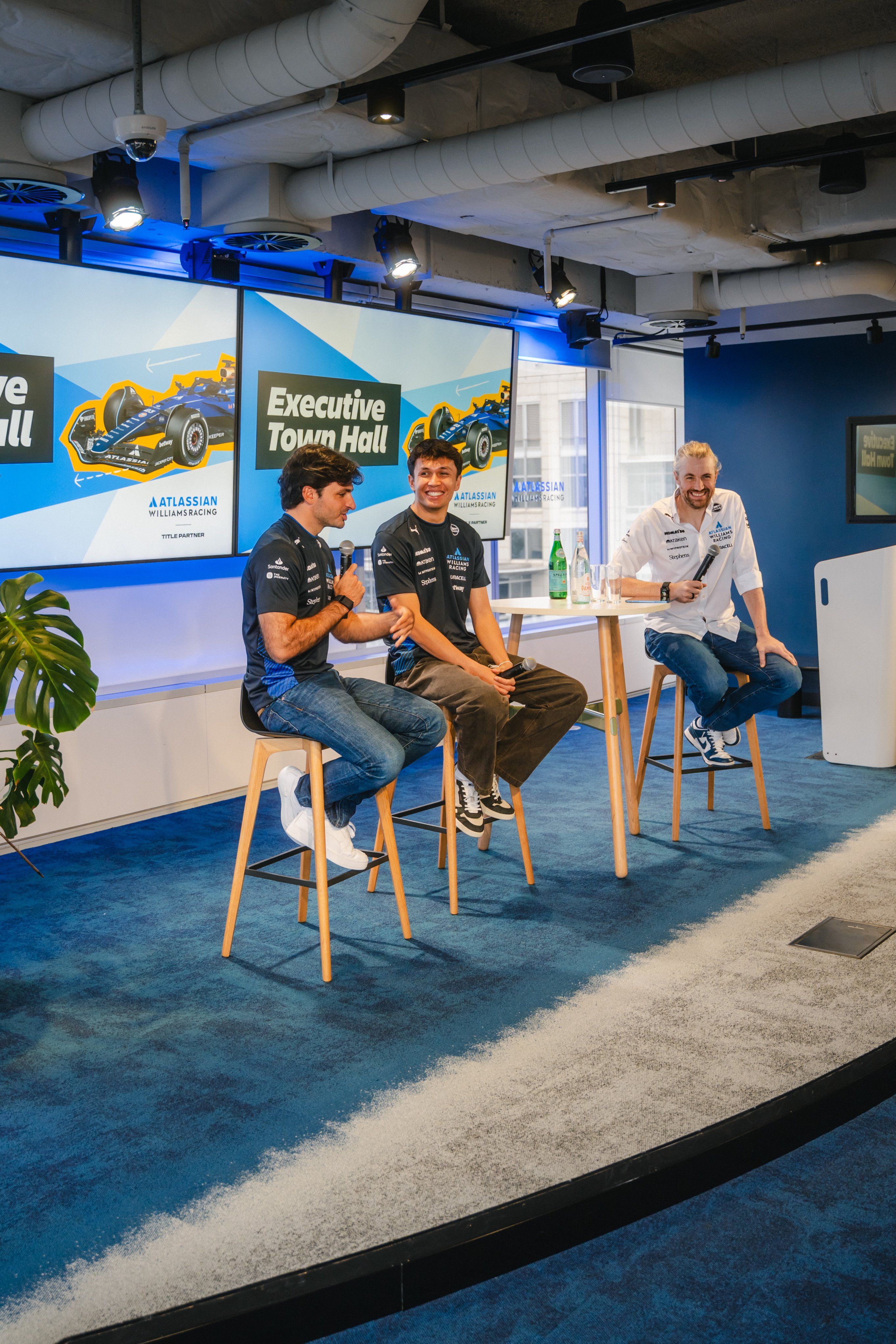 Not every day that you have a couple of Formula 1 drivers in the office.