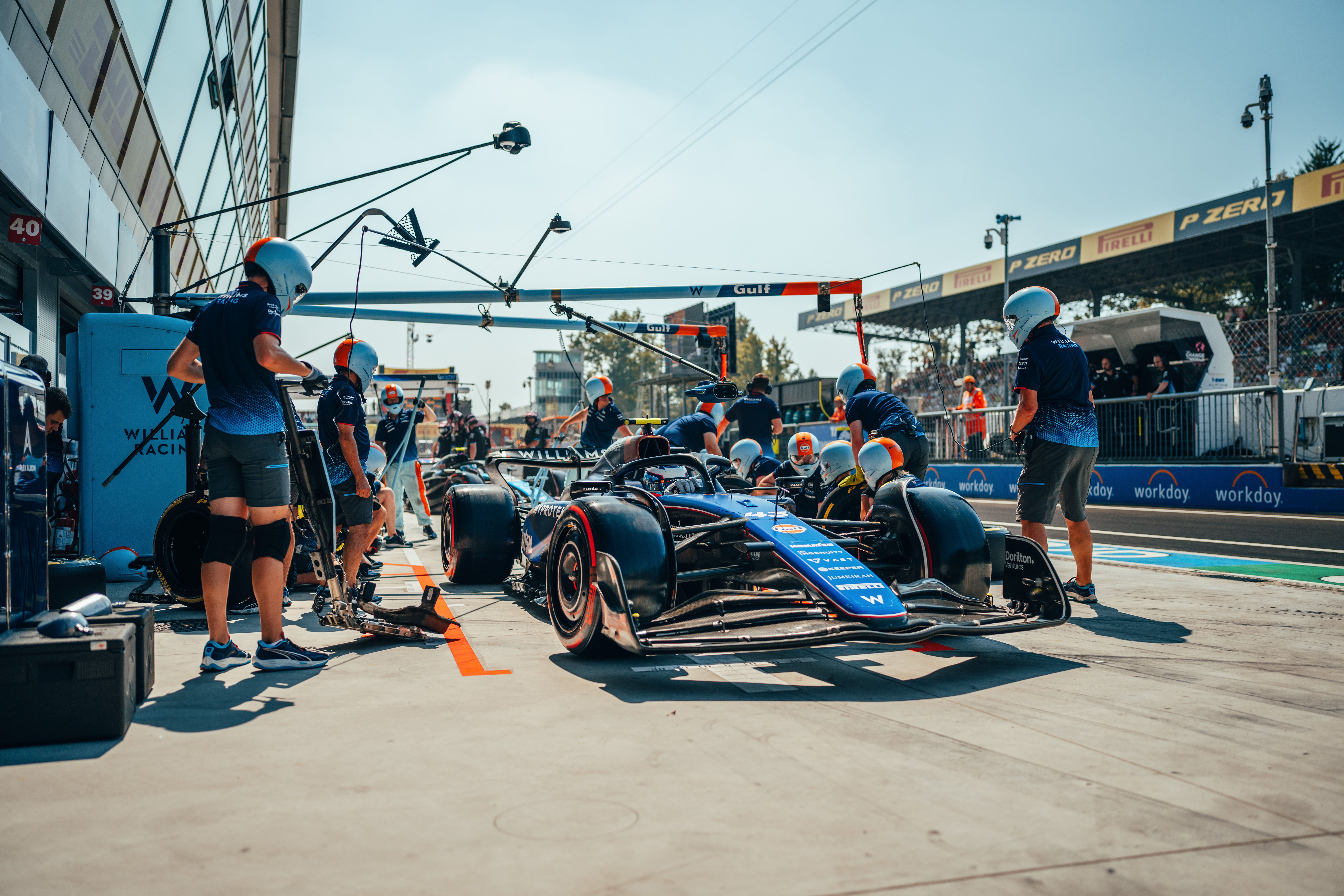 Practicing his F1 pit stops.